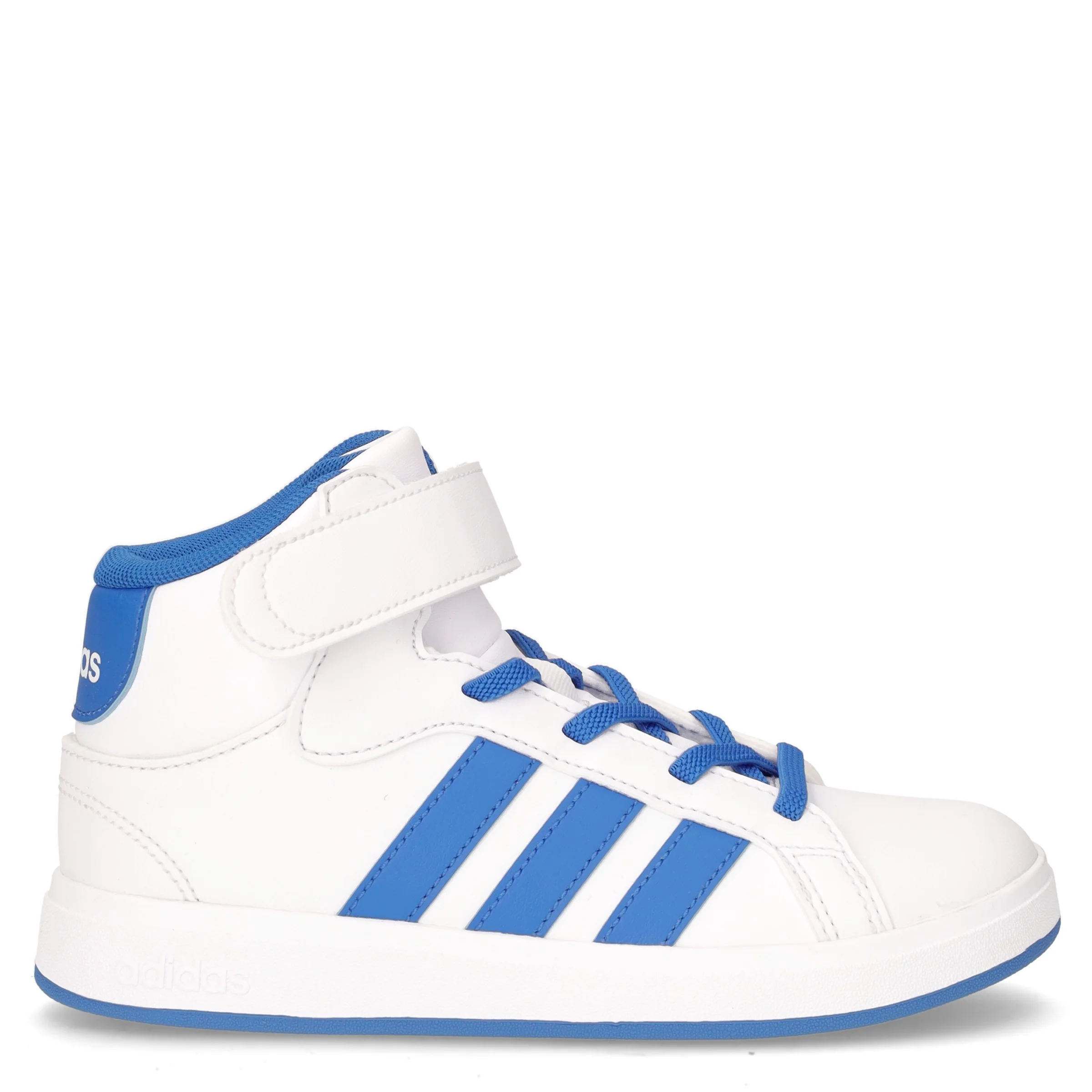 Game Court Mid sneaker bambino in ecopelle bianco blu