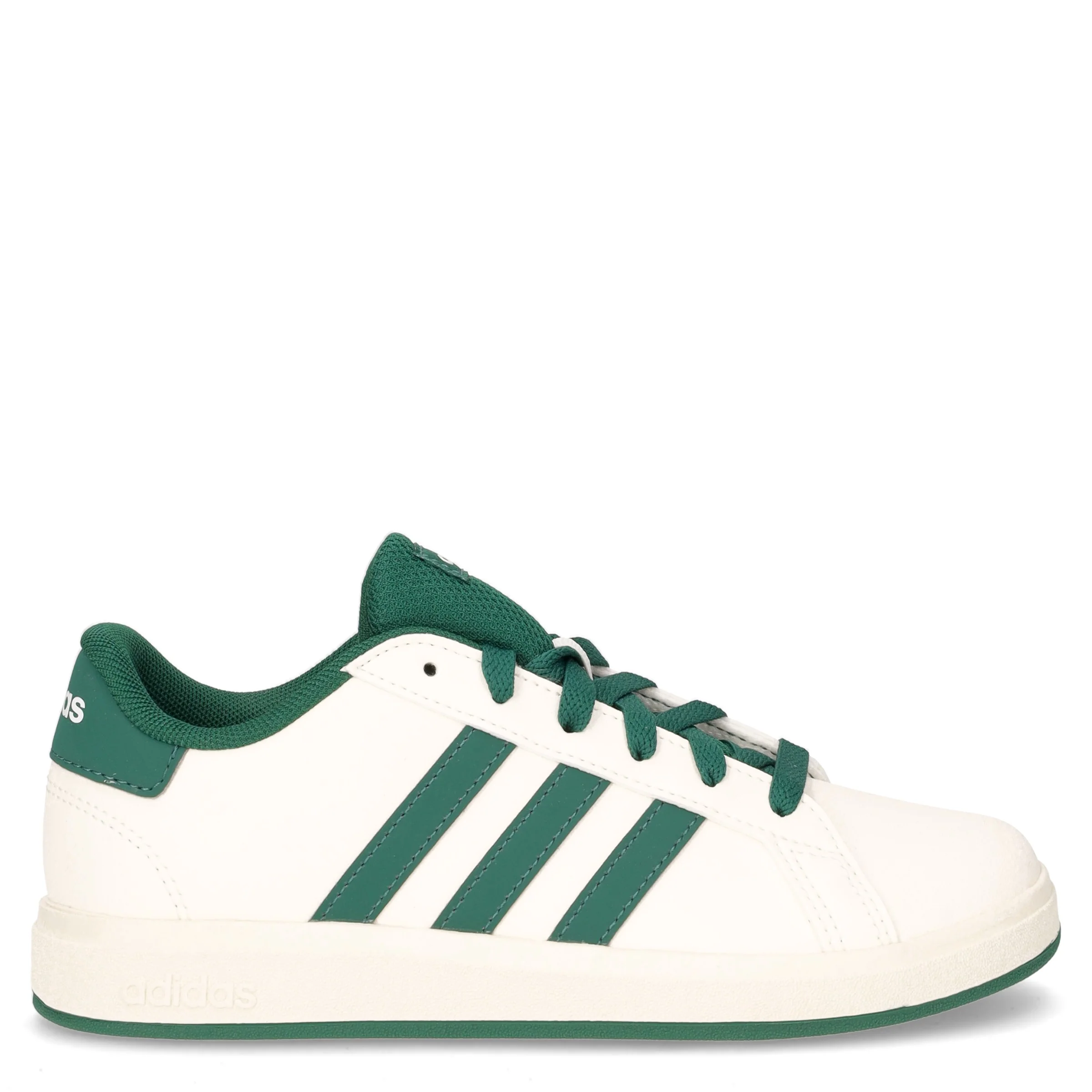 Grand court 2.0k sneaker da bambino in ecopelle bianco verde