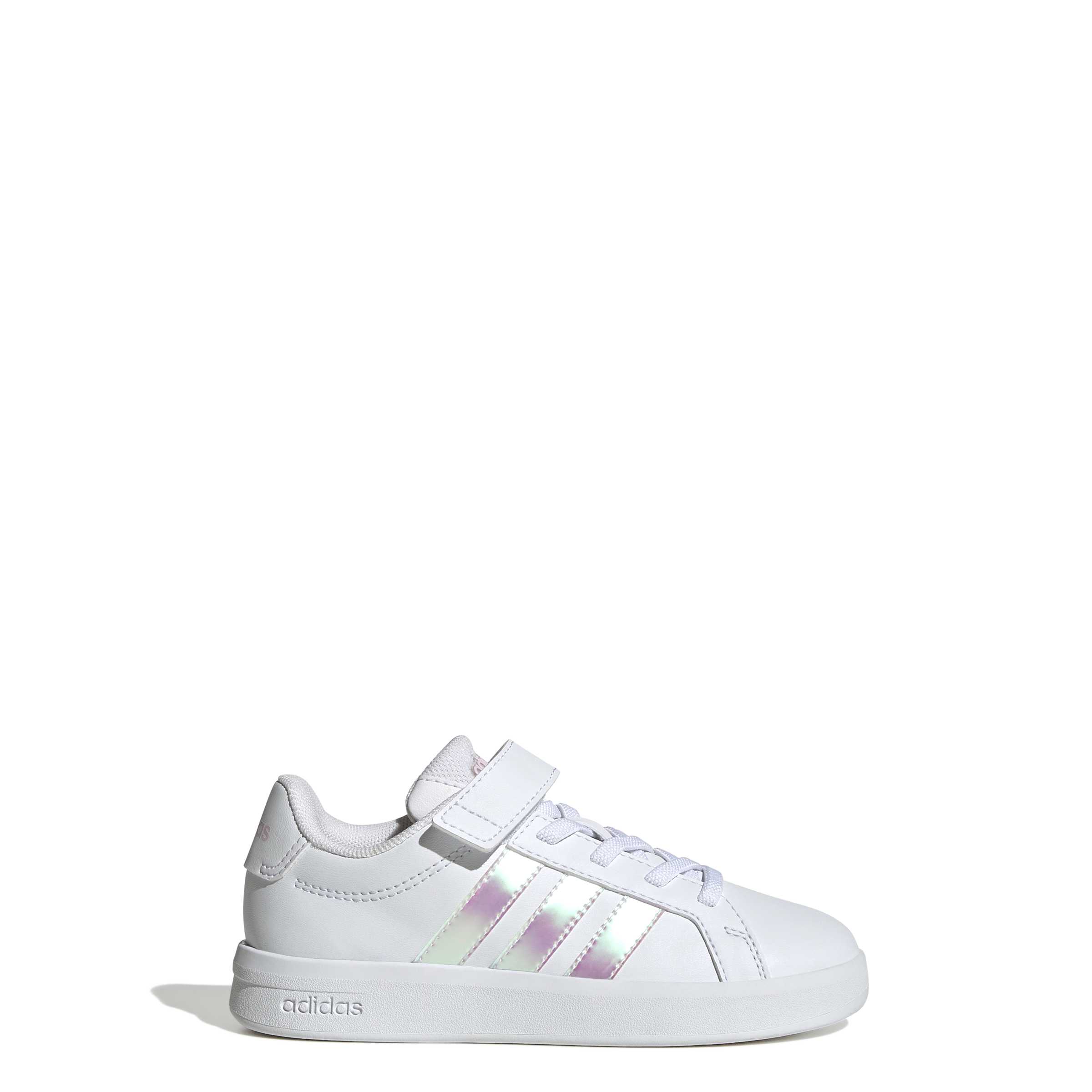 Grand Court 3.0 sneaker in ecopelle bambina bianco iridescente
