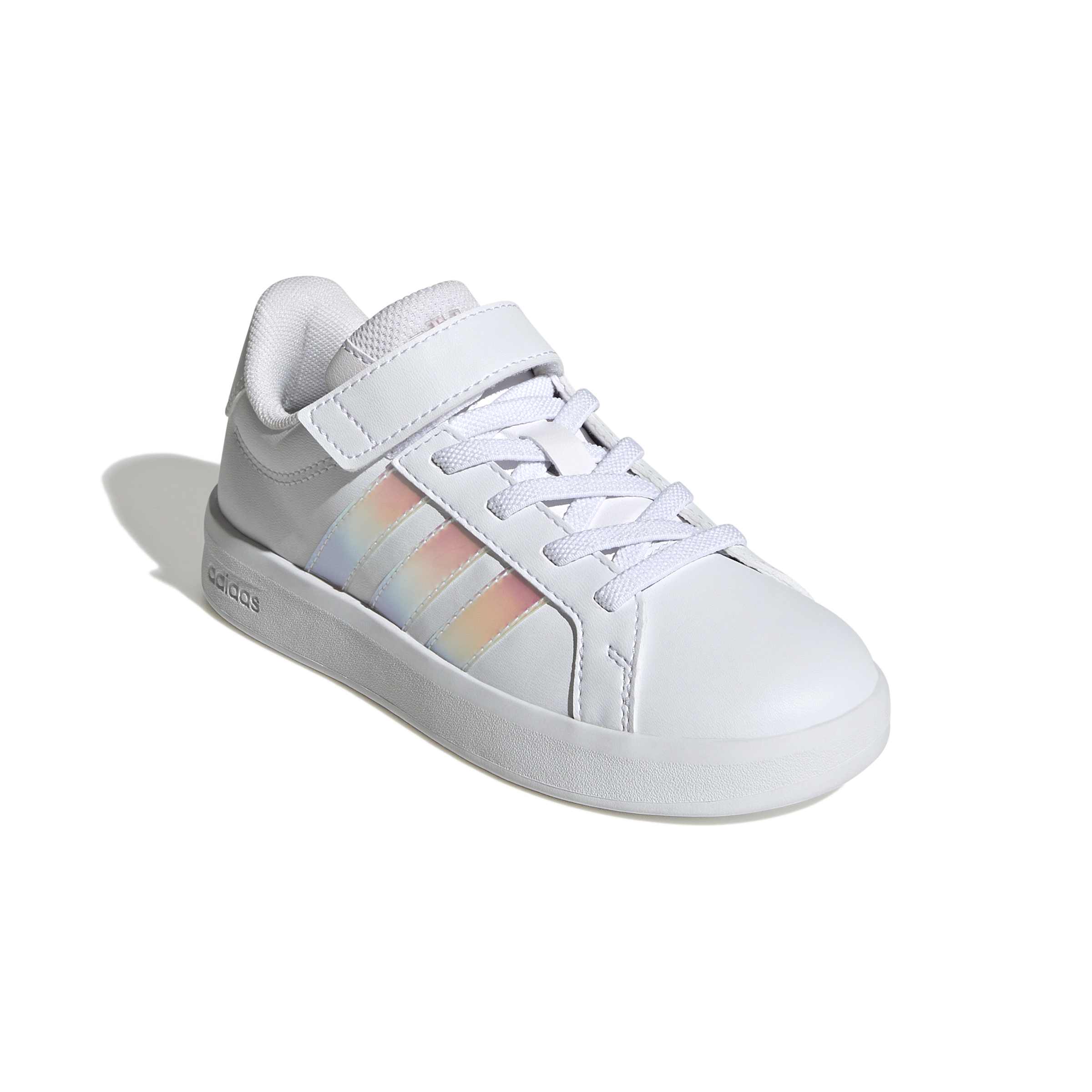 Grand Court 3.0 sneaker in ecopelle bambina bianco iridescente - Image 3