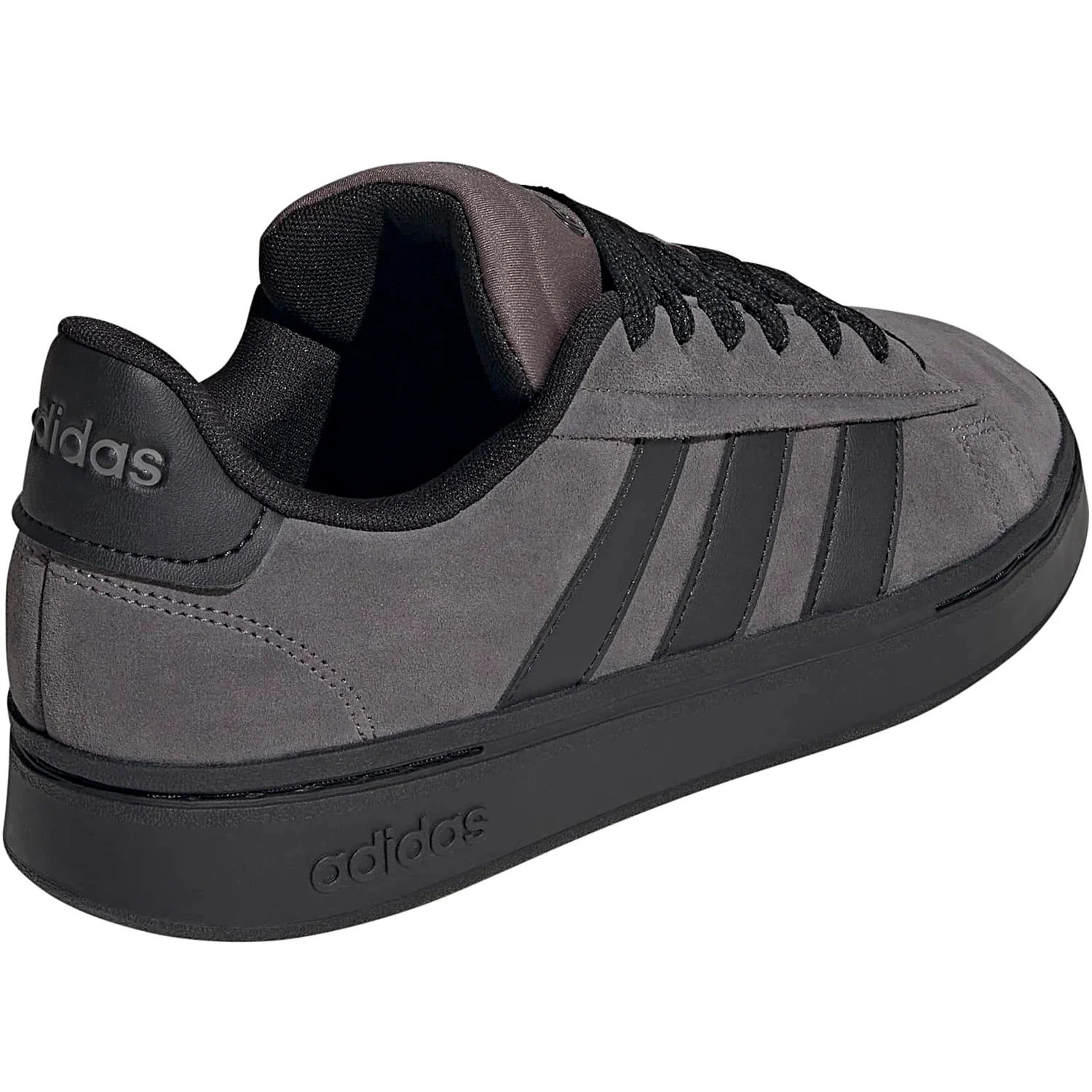 Grand Court Alpha 00s sneaker in pelle ed ecopelle grigio nero - Image 3