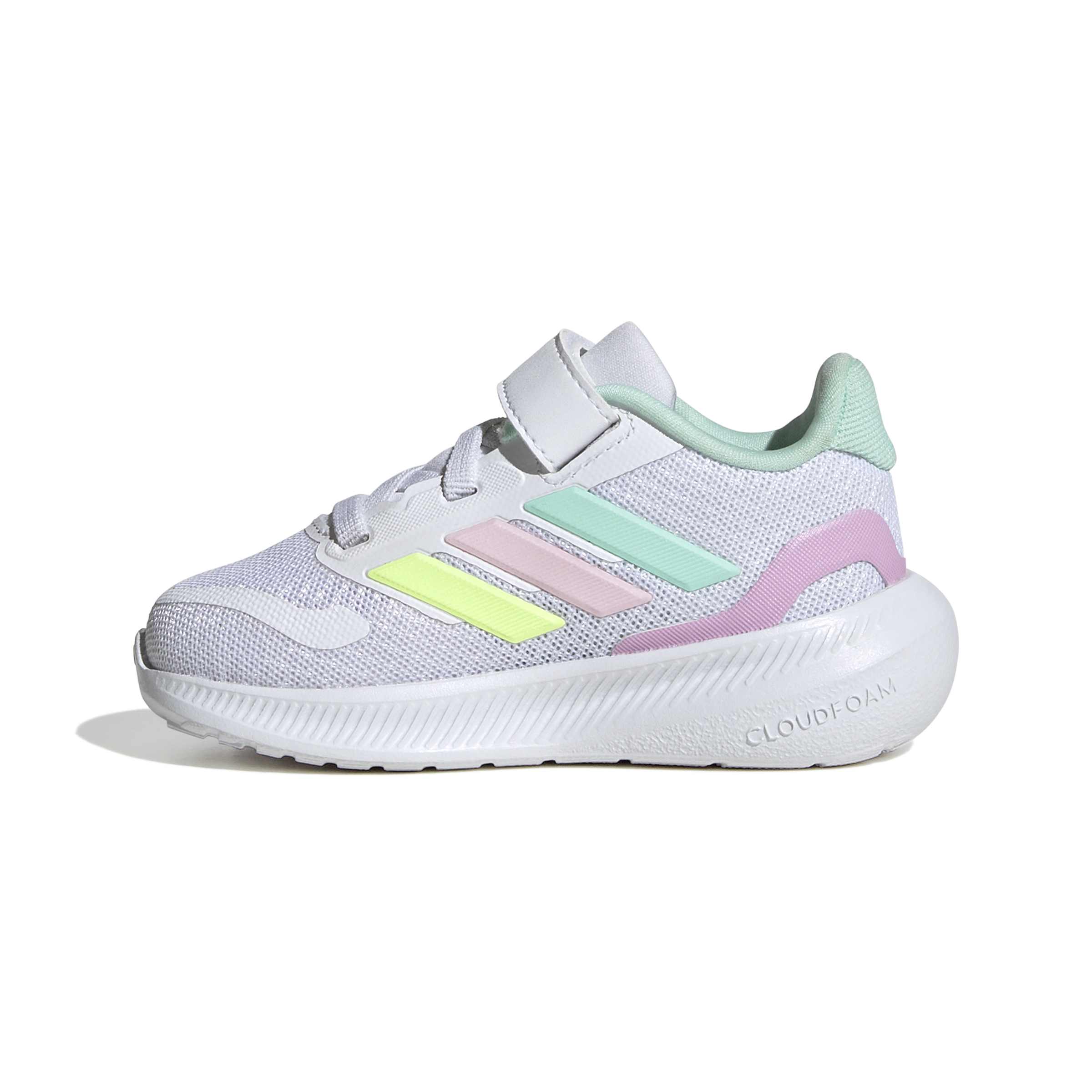 Run Falcon 5 sneaker bambia in tessuto bianco rosa - Image 2