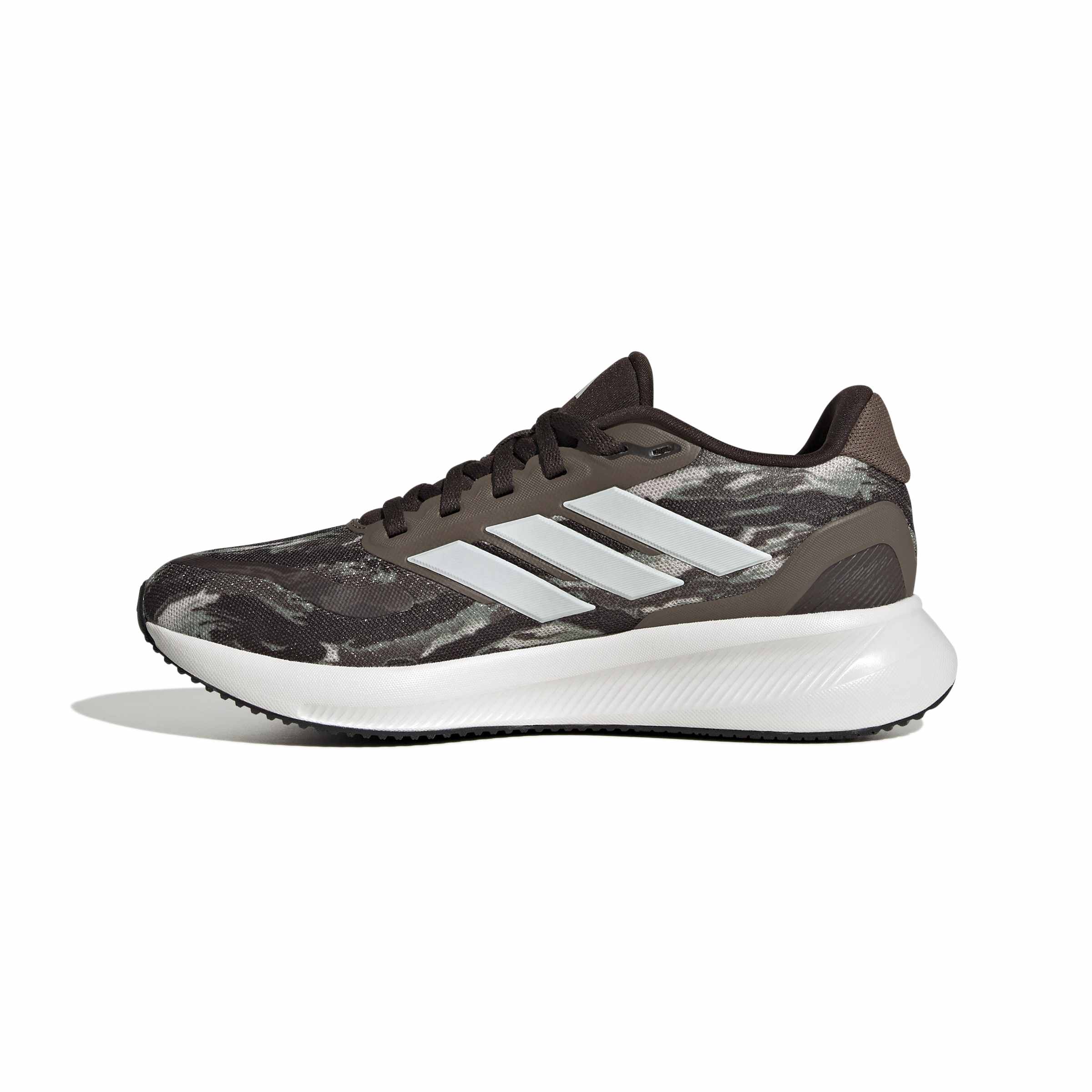 Runfalcon 5 sneaker ragazzo in tessuto marrone verde - Image 2