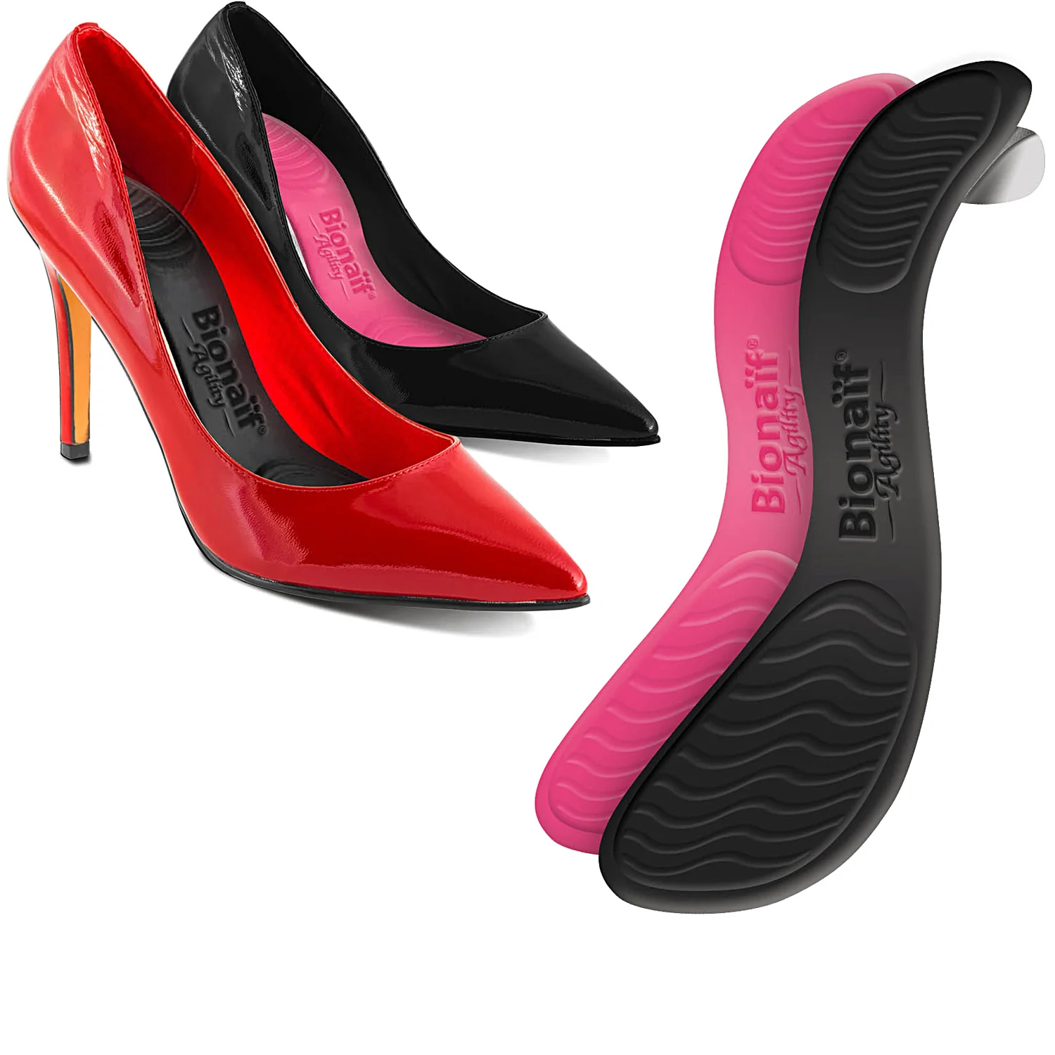Agility Plantare in lattice - rosa+nero 2 paia - Image 4