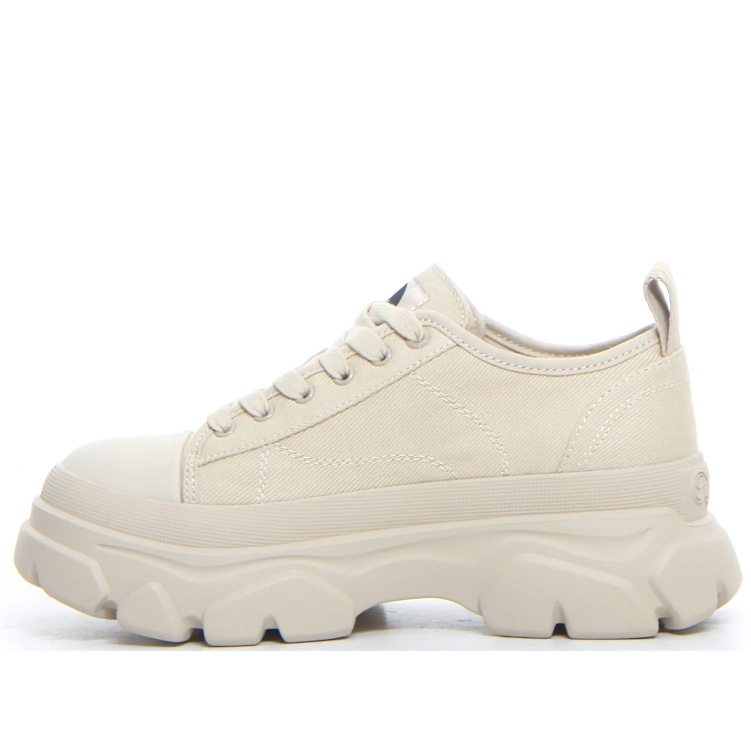 Cade lace up lo sneaker con platform cream - Image 2