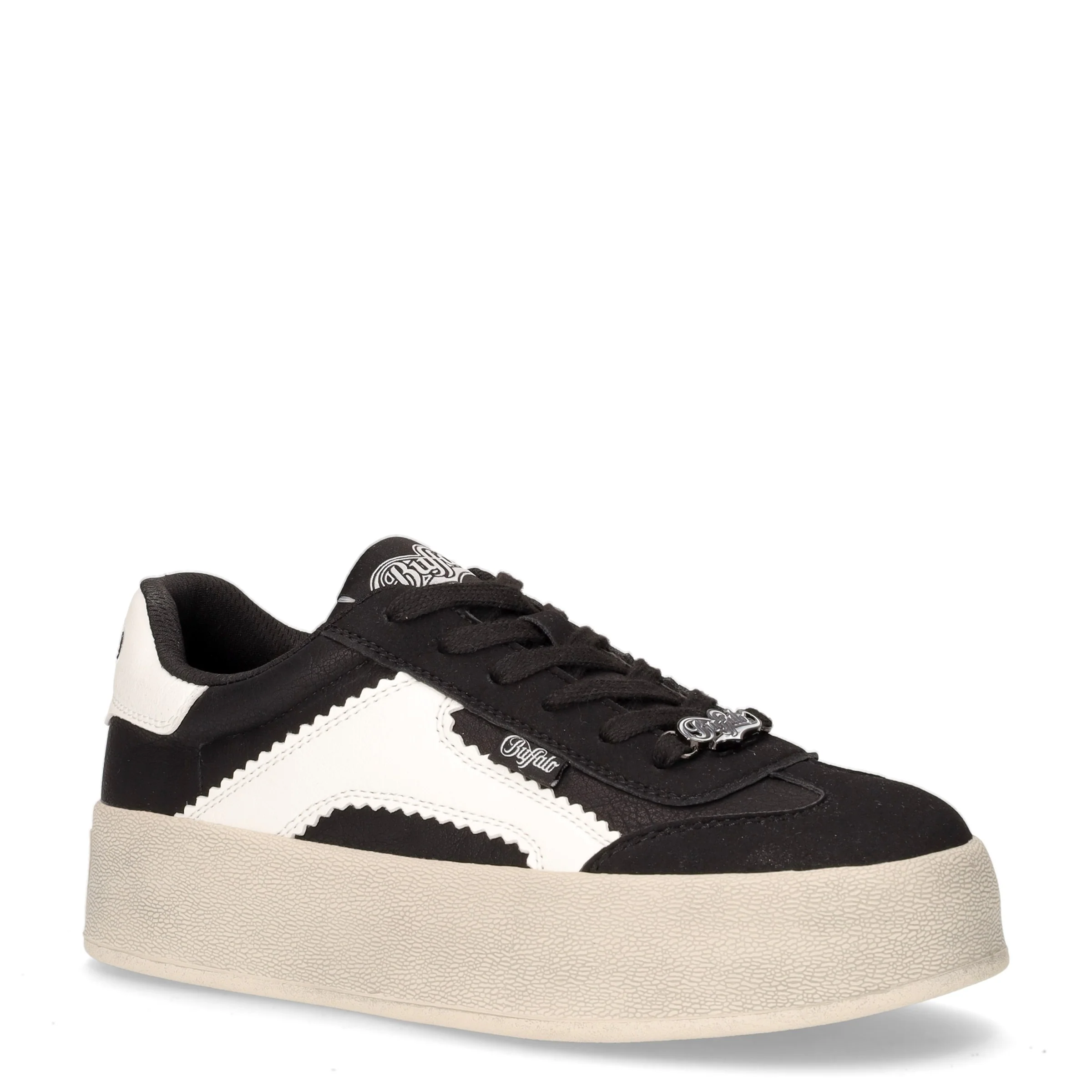 Cajo sneaker in ecopelle con platform nero bianco - Image 2