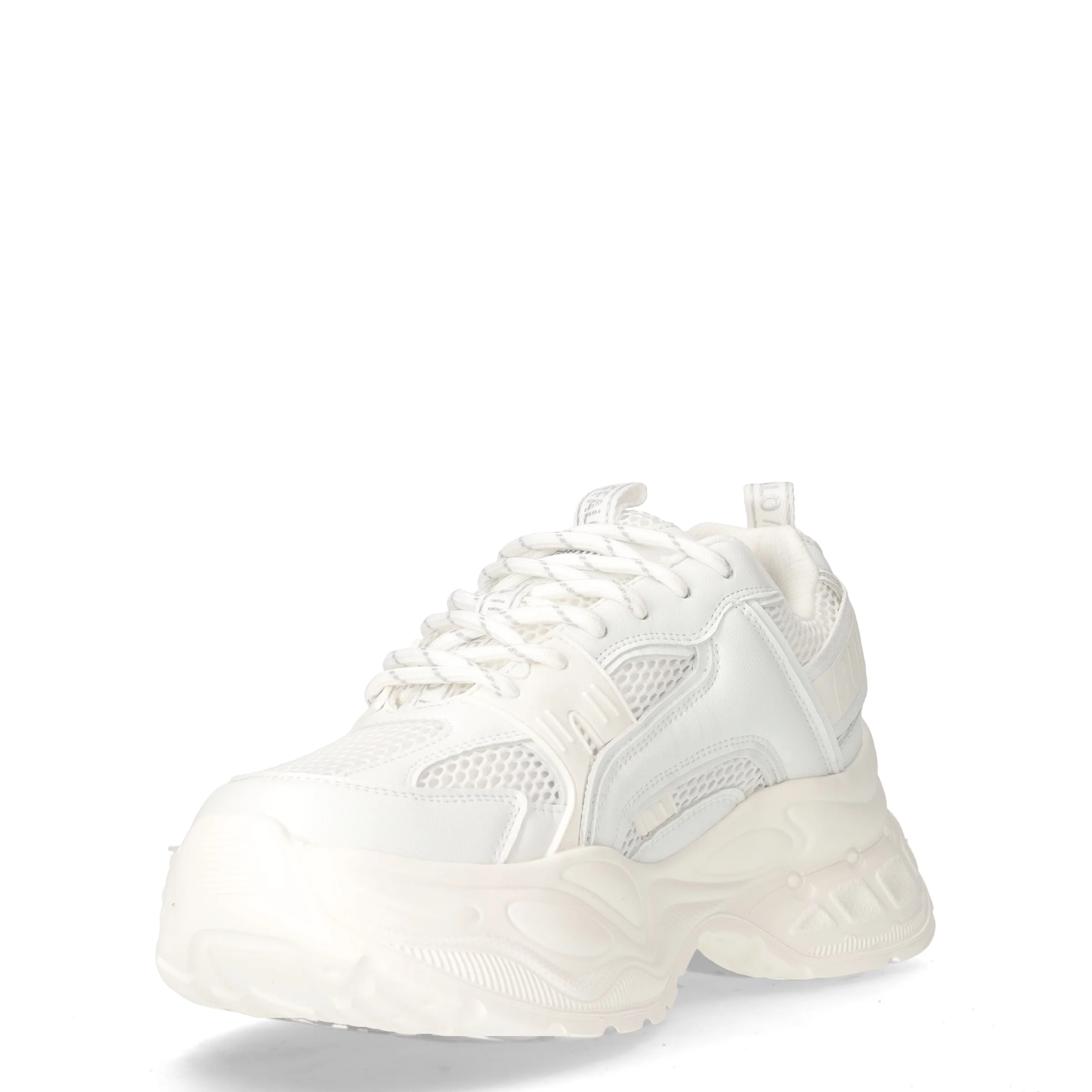 Yuno sneaker in ecopelle e tessuto bianco - Image 3