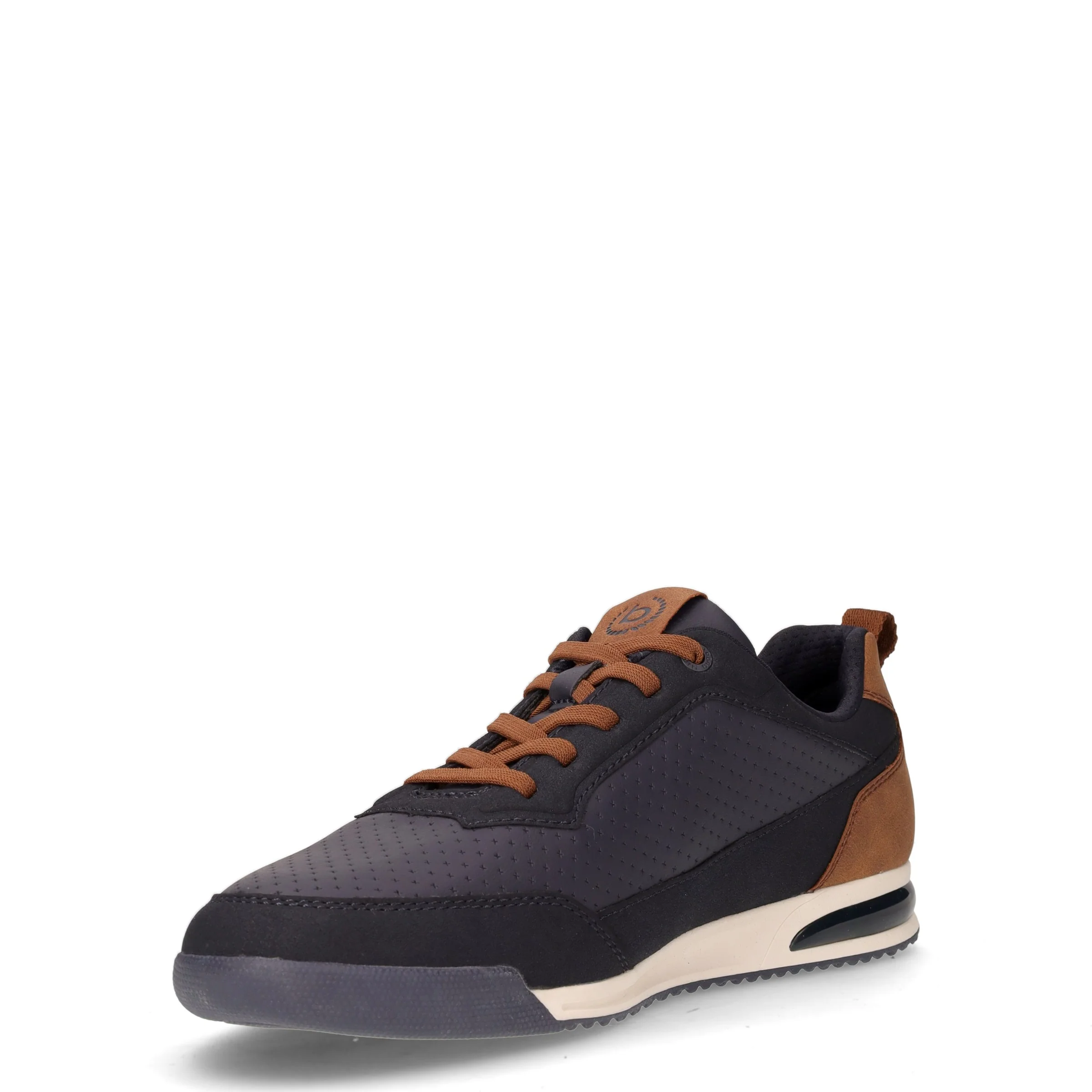 Sneaker in ecopelle blu scuro marrone - Image 3