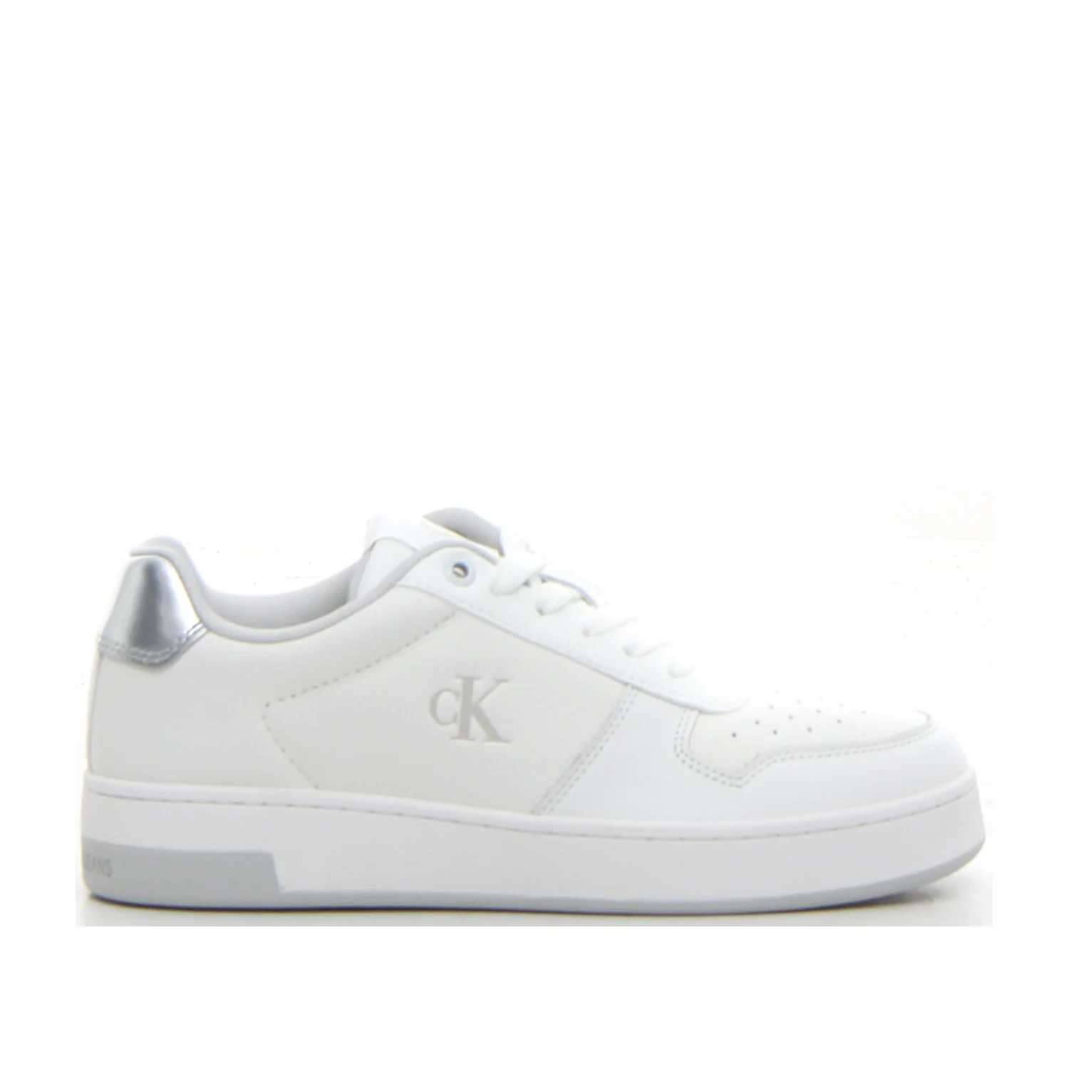 Basket cupsole low sneaker bright white silver