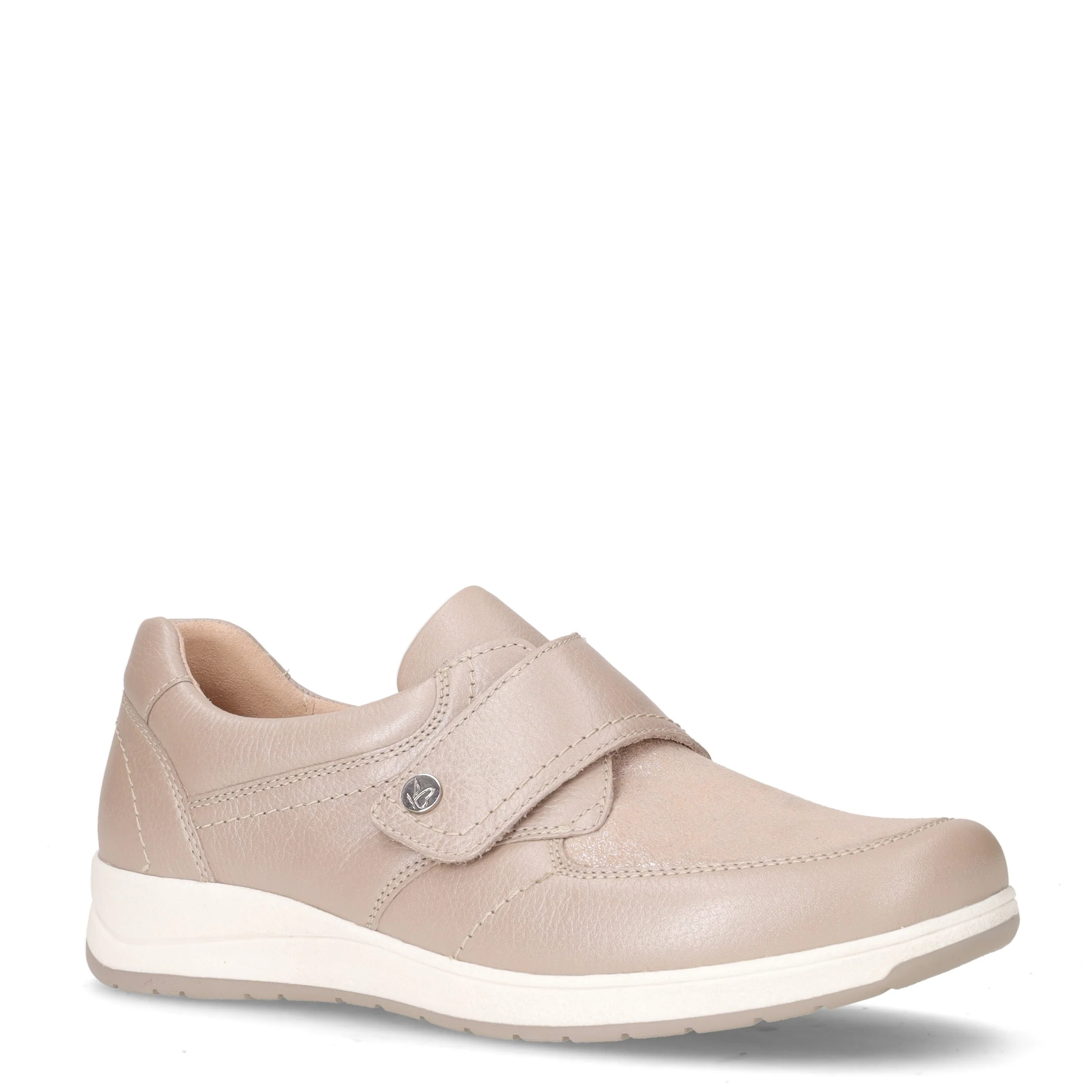 Scarpa chiusa in pelle con strappo taupe - Image 2