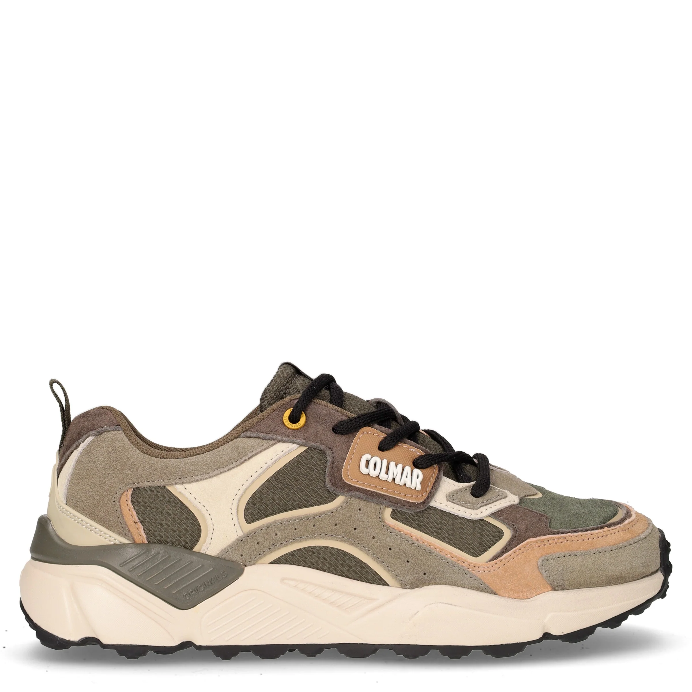 Garner Grounds 067 sneaker in pelle e tessuto verde militare