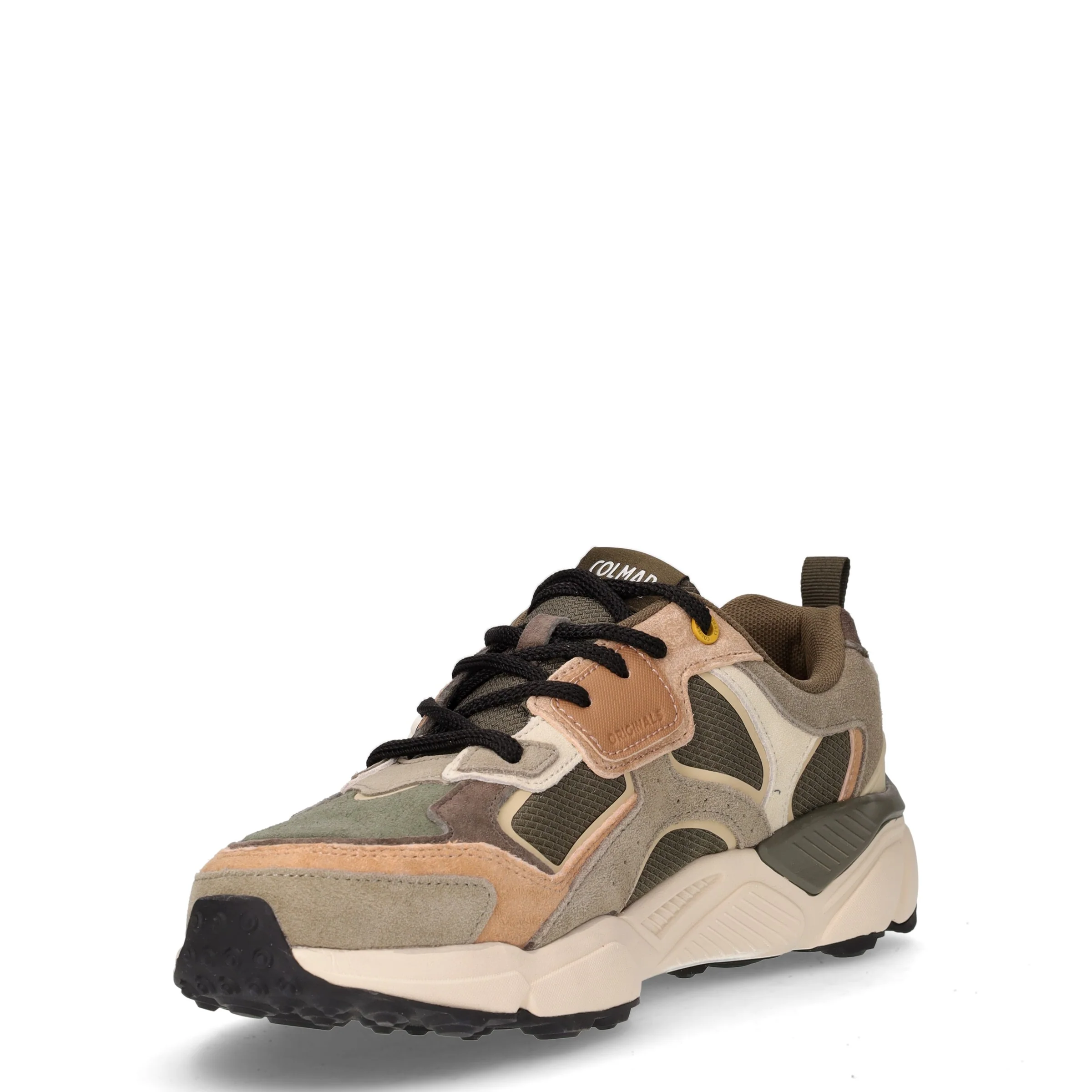 Garner Grounds 067 sneaker in pelle e tessuto verde militare - Image 3