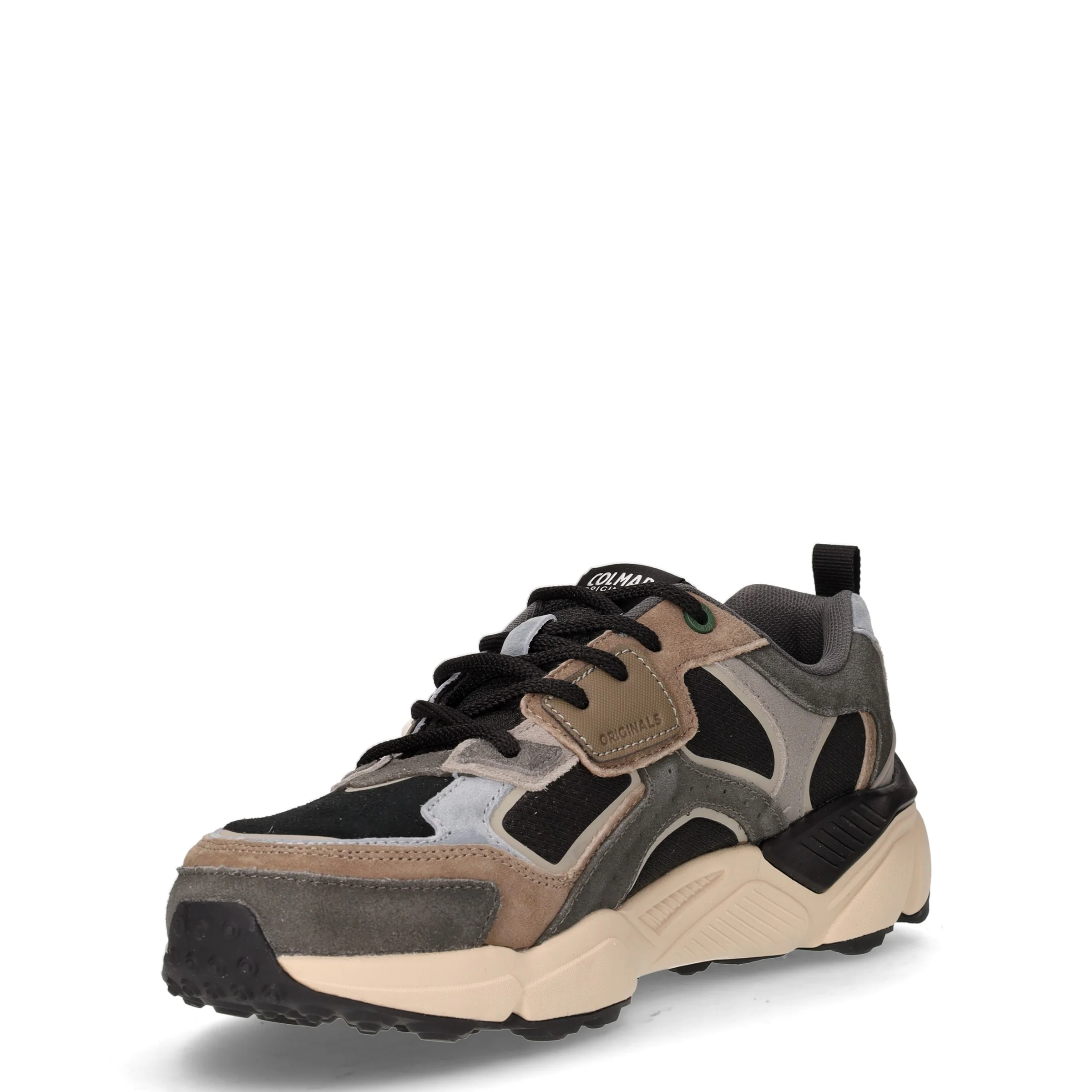 Garner Grounds sneaker in pelle e tessuto nero - Image 3