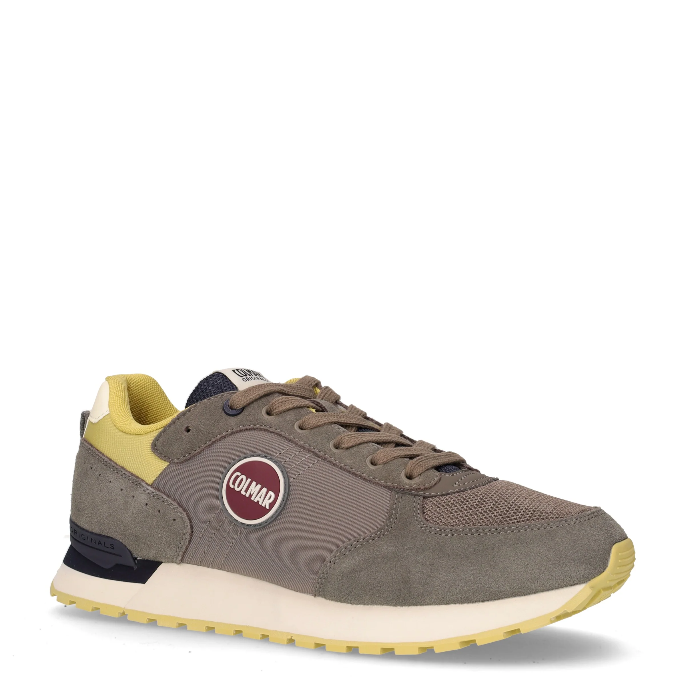 Travis Authentic 045 sneaker in pelle e tessuto marrone navy - Image 2