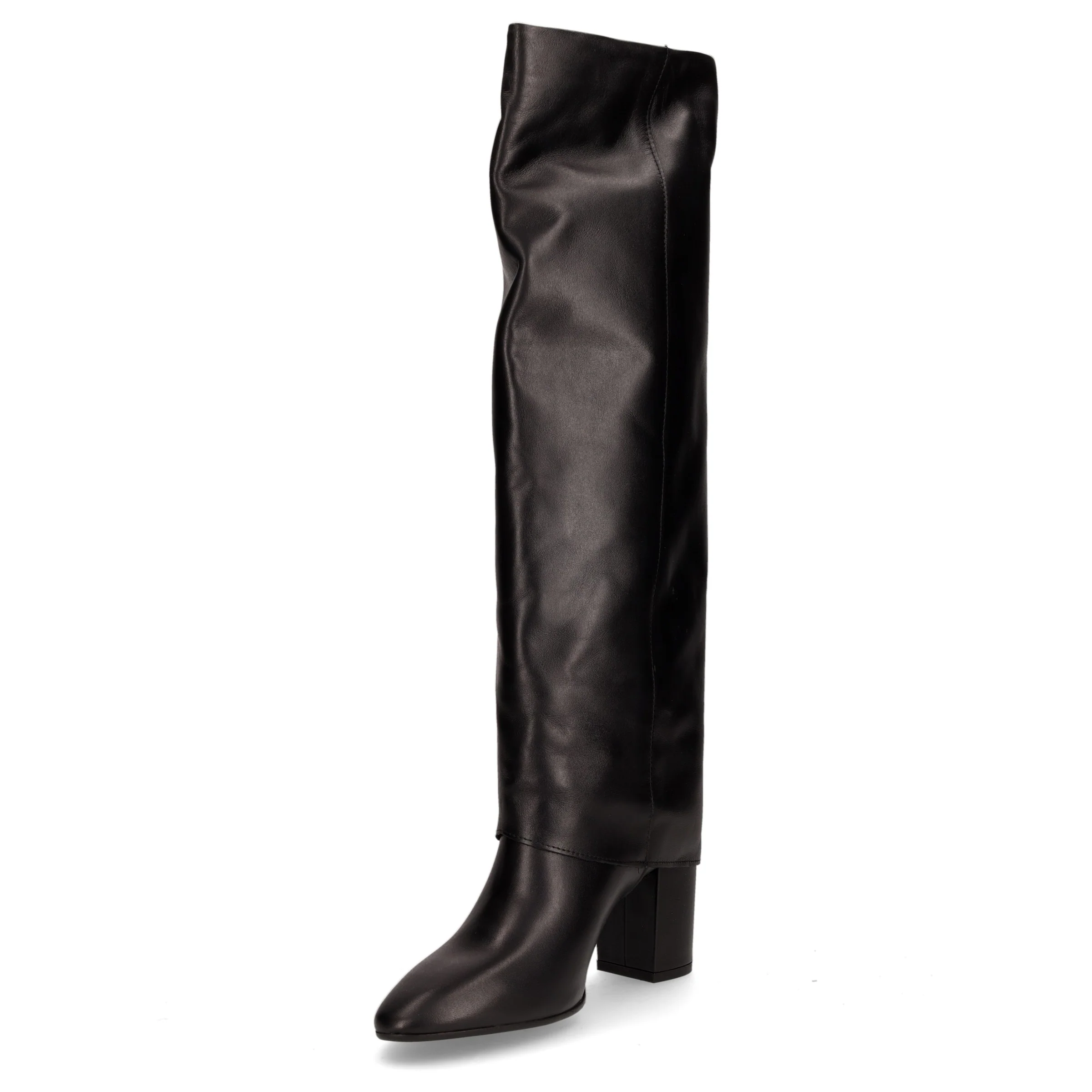 Stivale camperos con tacco in pelle nero - Image 3