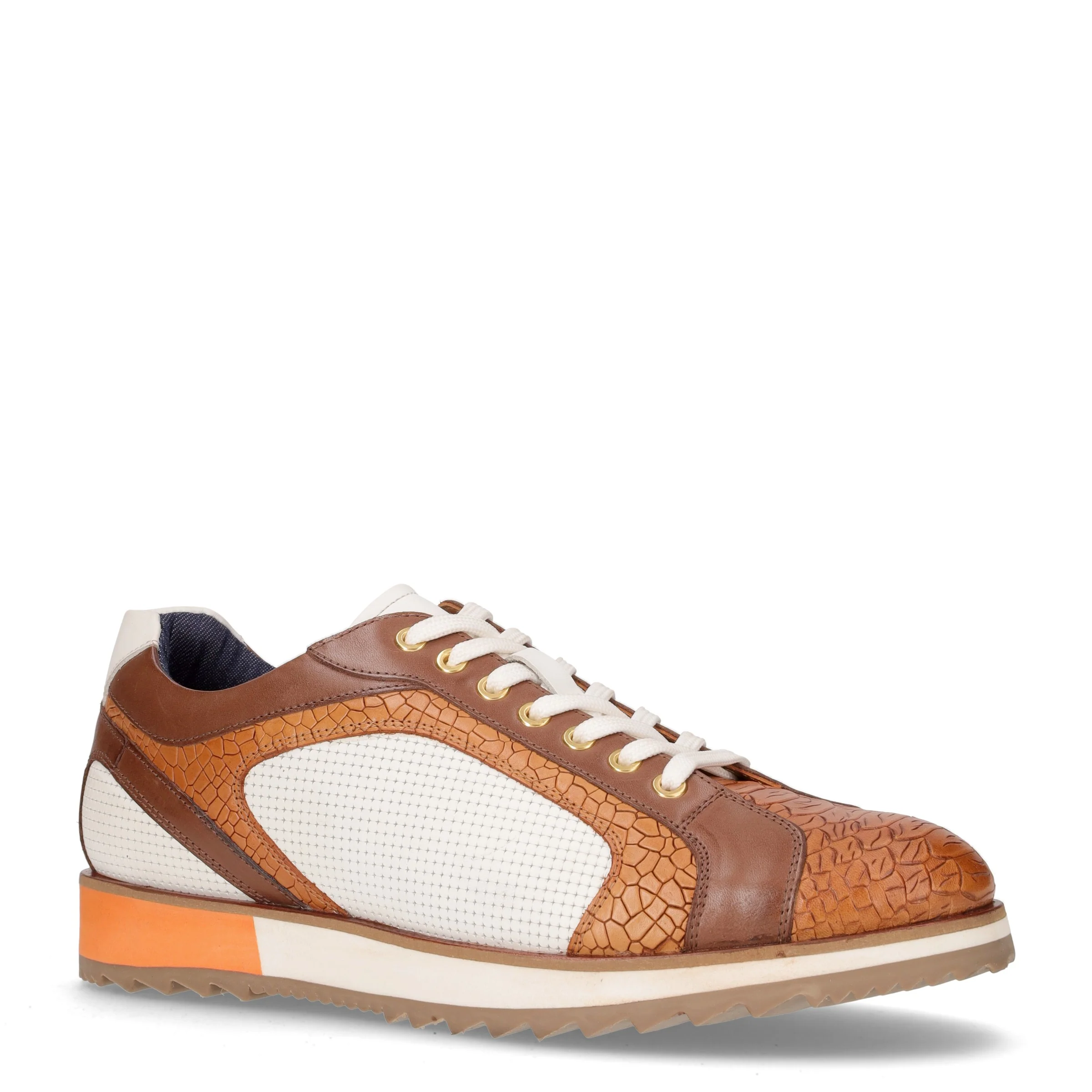 Stringata sportiva in pelle cuoio bianco - Image 2