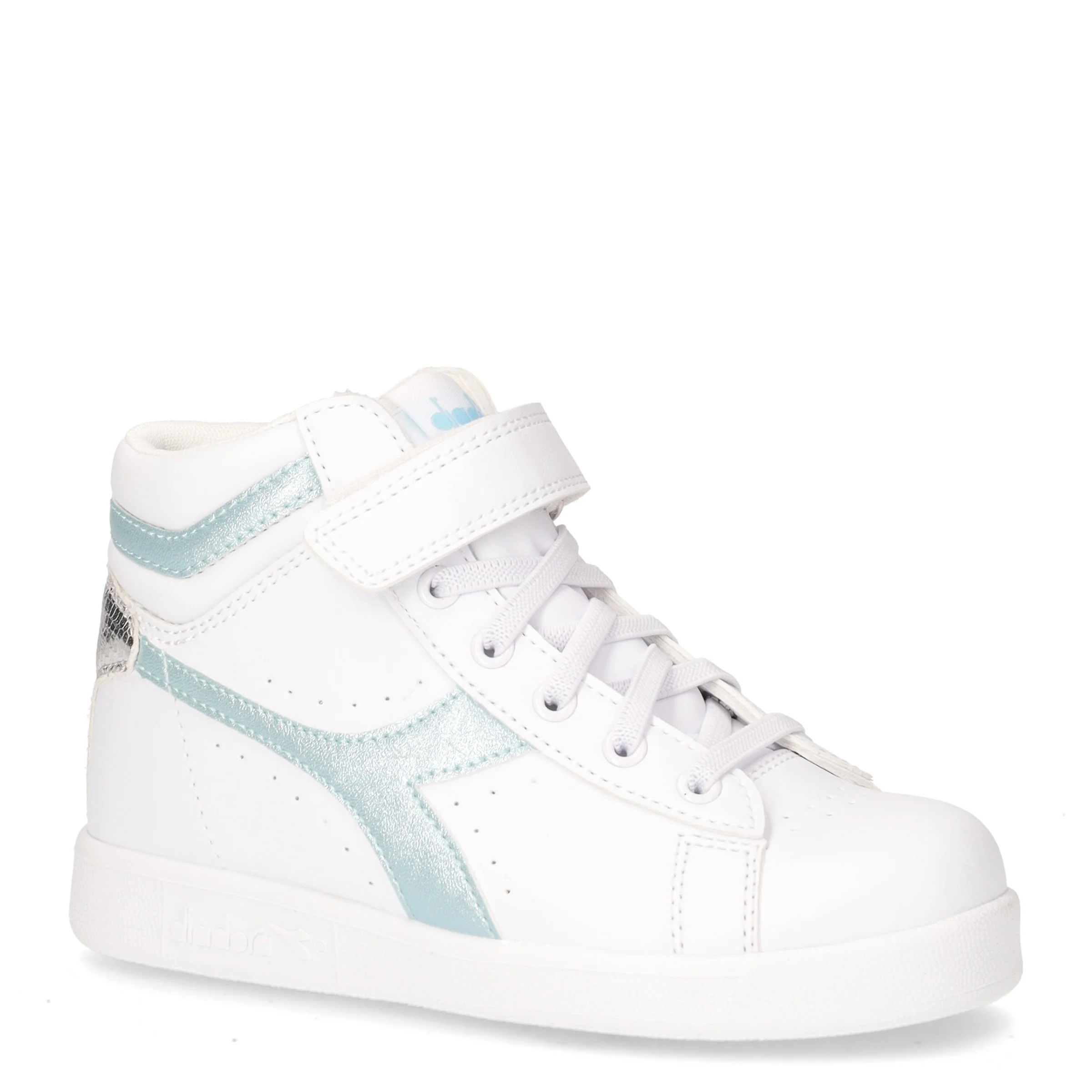 Game P High Ballet sneaker in ecopelle bianco azzurro - Image 2