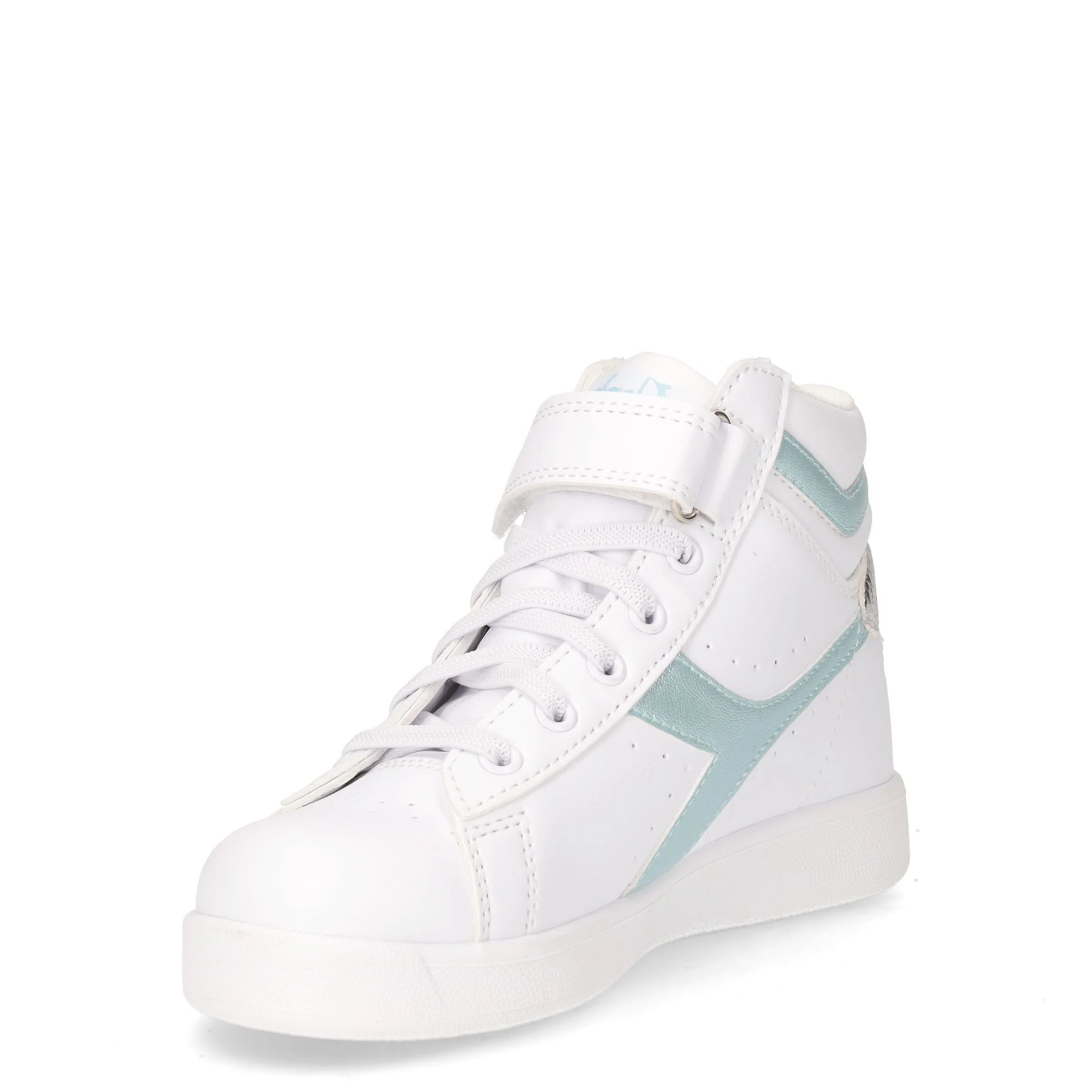 Game P High Ballet sneaker in ecopelle bianco azzurro - Image 3