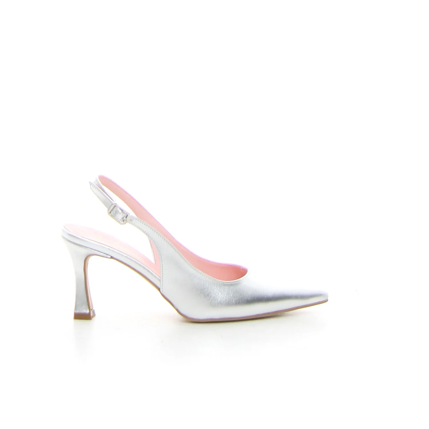 Décolleté a punta slingback argento