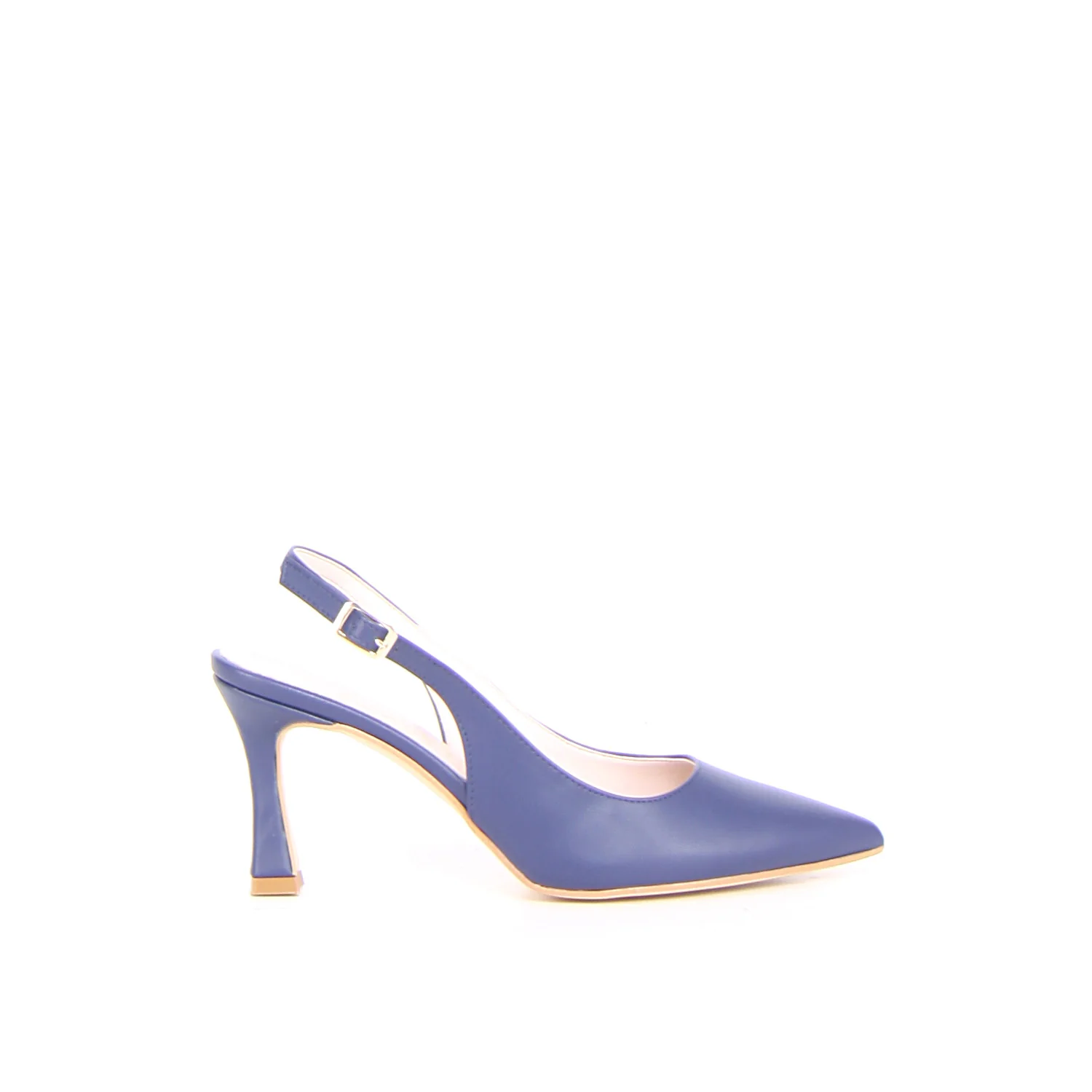 Décolleté a punta slingback blu