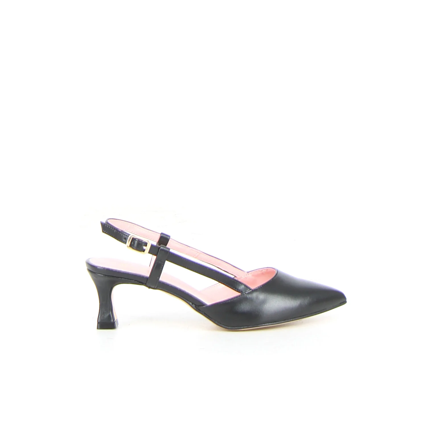 Décolleté a punta slingback nero