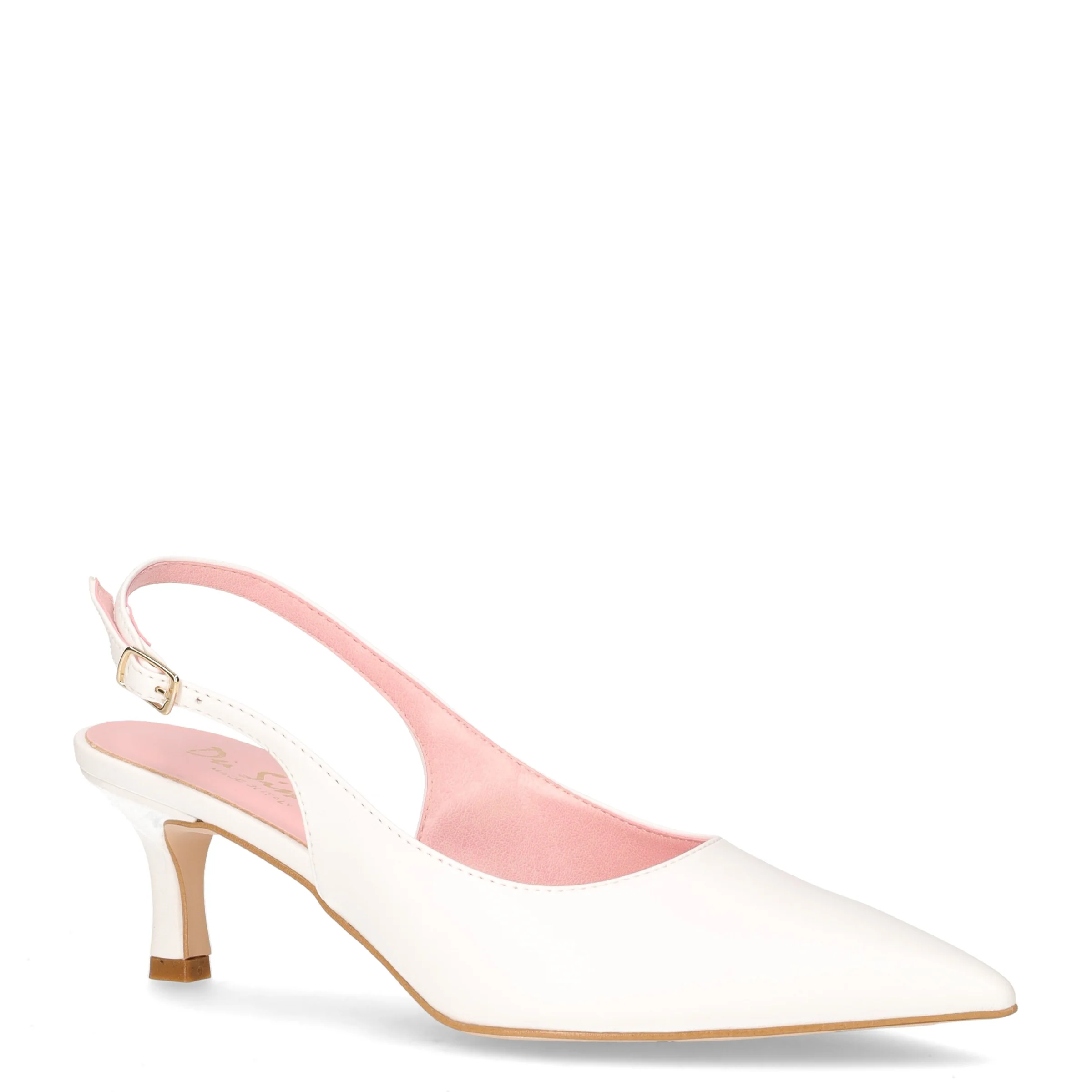 Décolletè slingback a punta in ecopelle bianco - Image 2