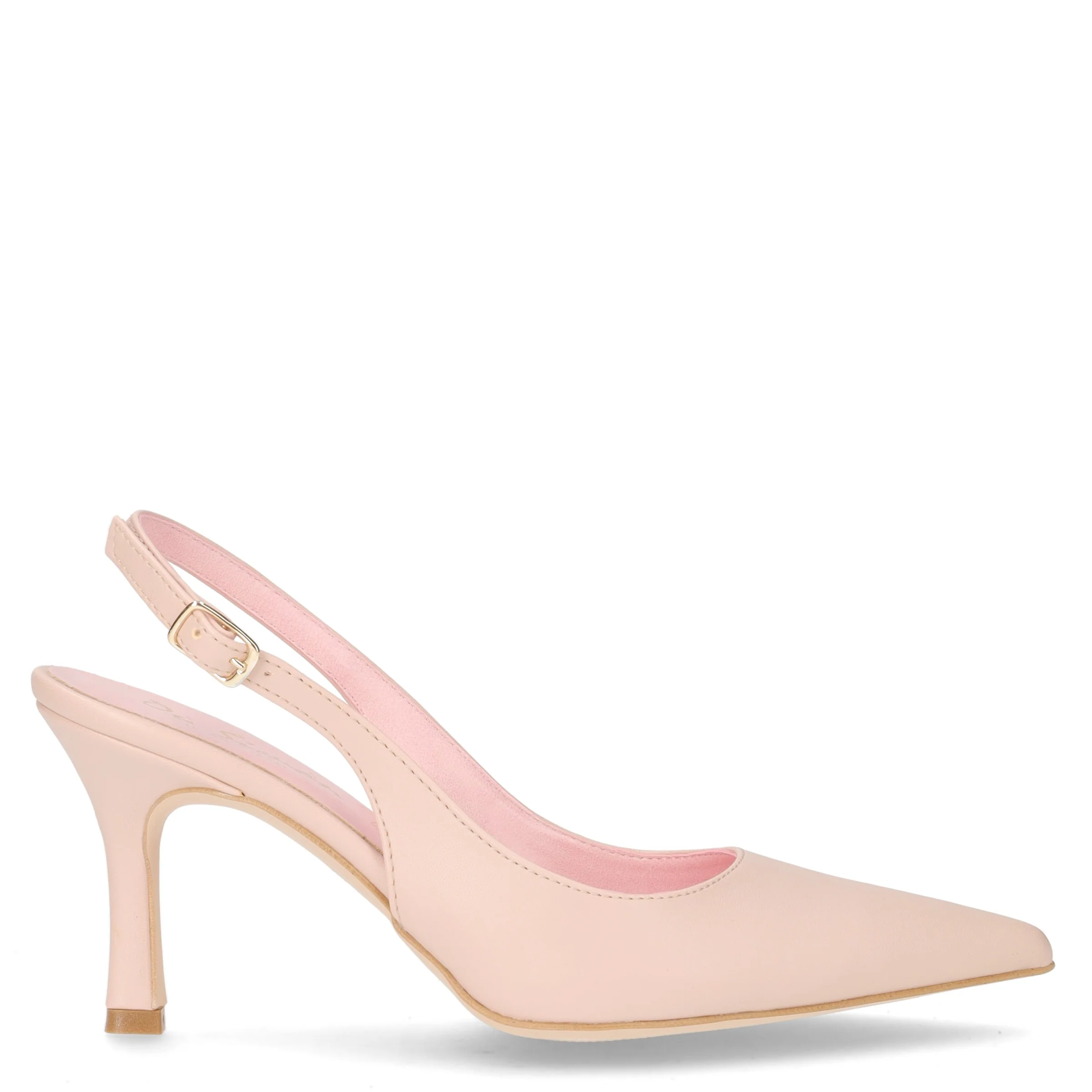 Décolleté slingback a punta in ecopelle blush