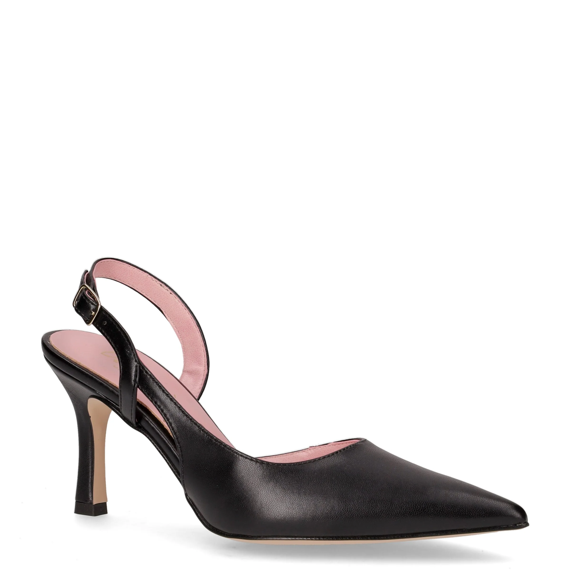 Décolleté slingback a punta in ecopelle nero - Image 2