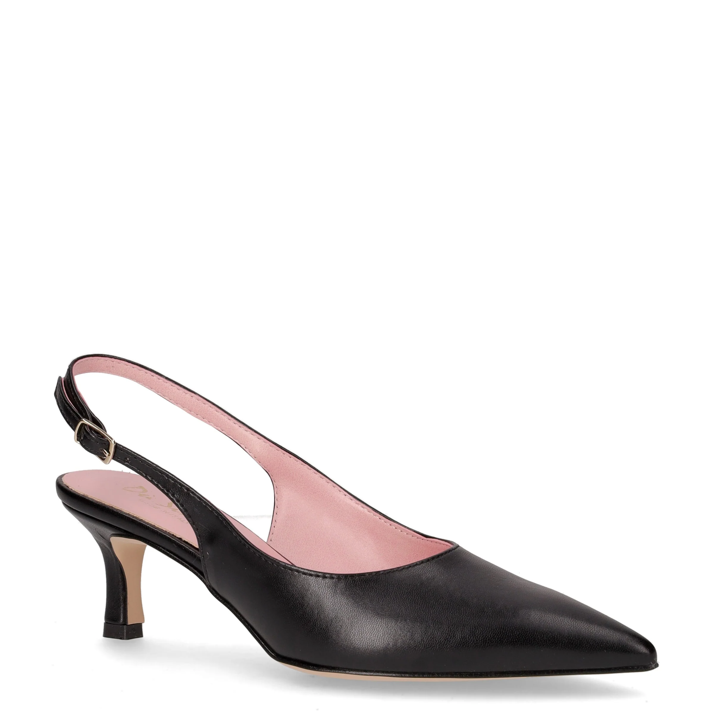 Décolletè slingback a punta in ecopelle nero - Image 2