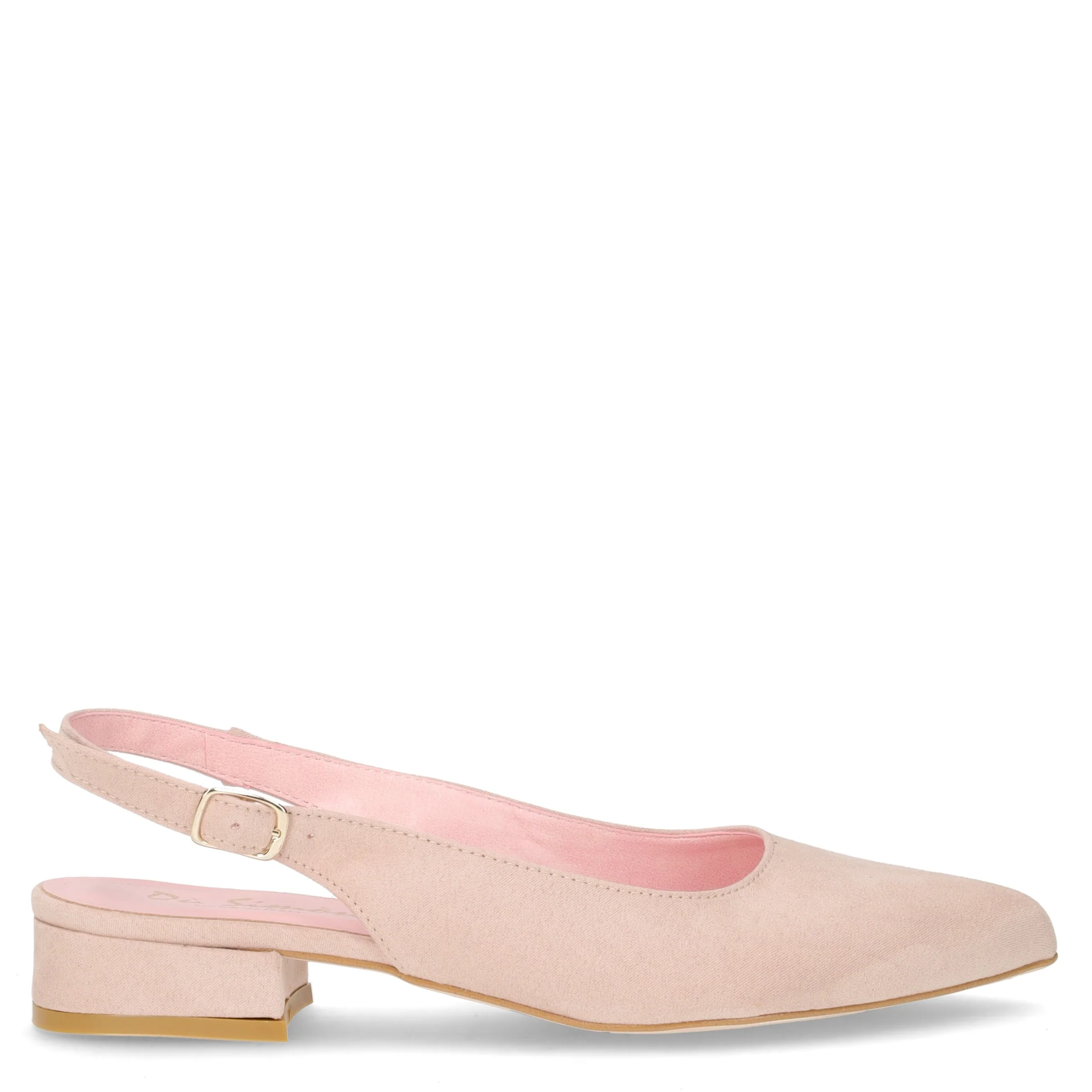 Décolleté slingback a punta in ecopelle nude