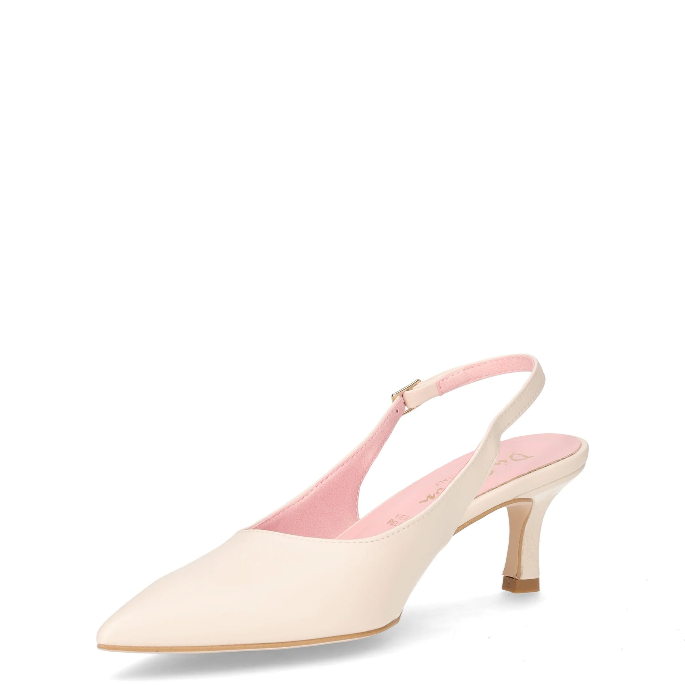 Décolleté slingback a punta in ecopelle panna - Image 3