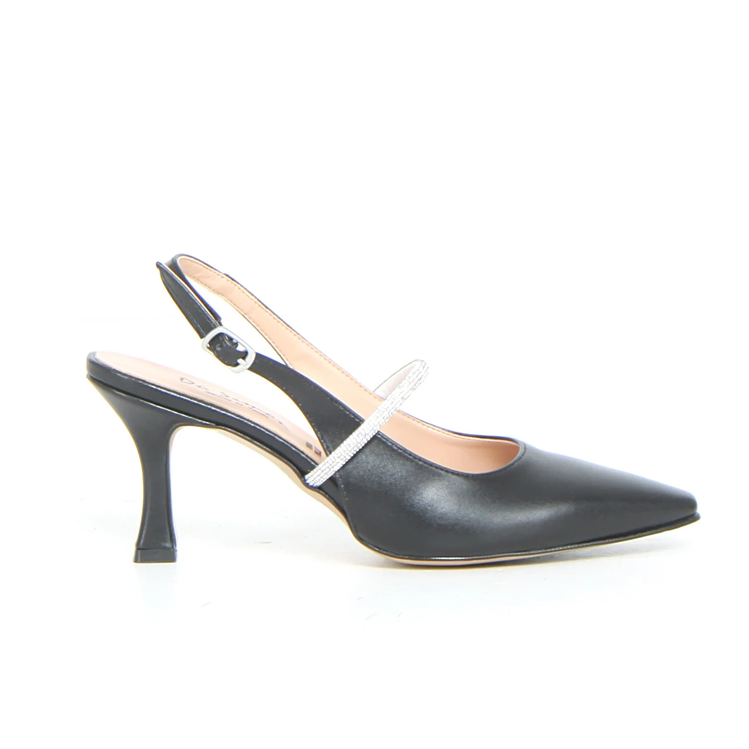 Décolleté slingback a punta nero