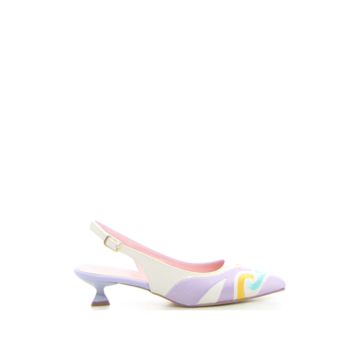 Décolleté slingback a punta panna