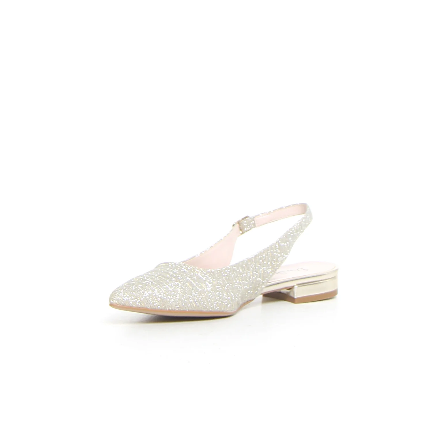 Décolleté slingback bassa platino - Image 3