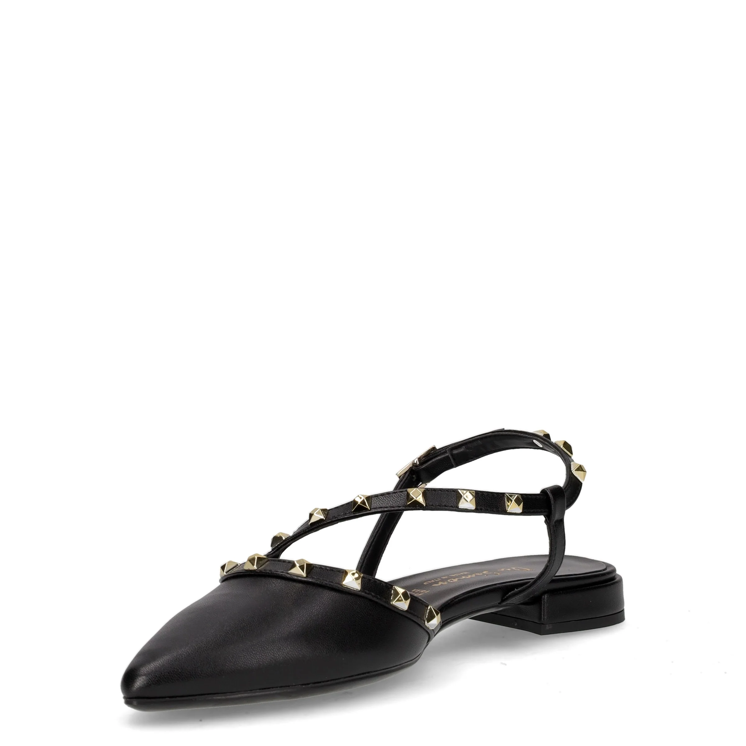 Sandalo con borchie in ecopelle nero - Image 3
