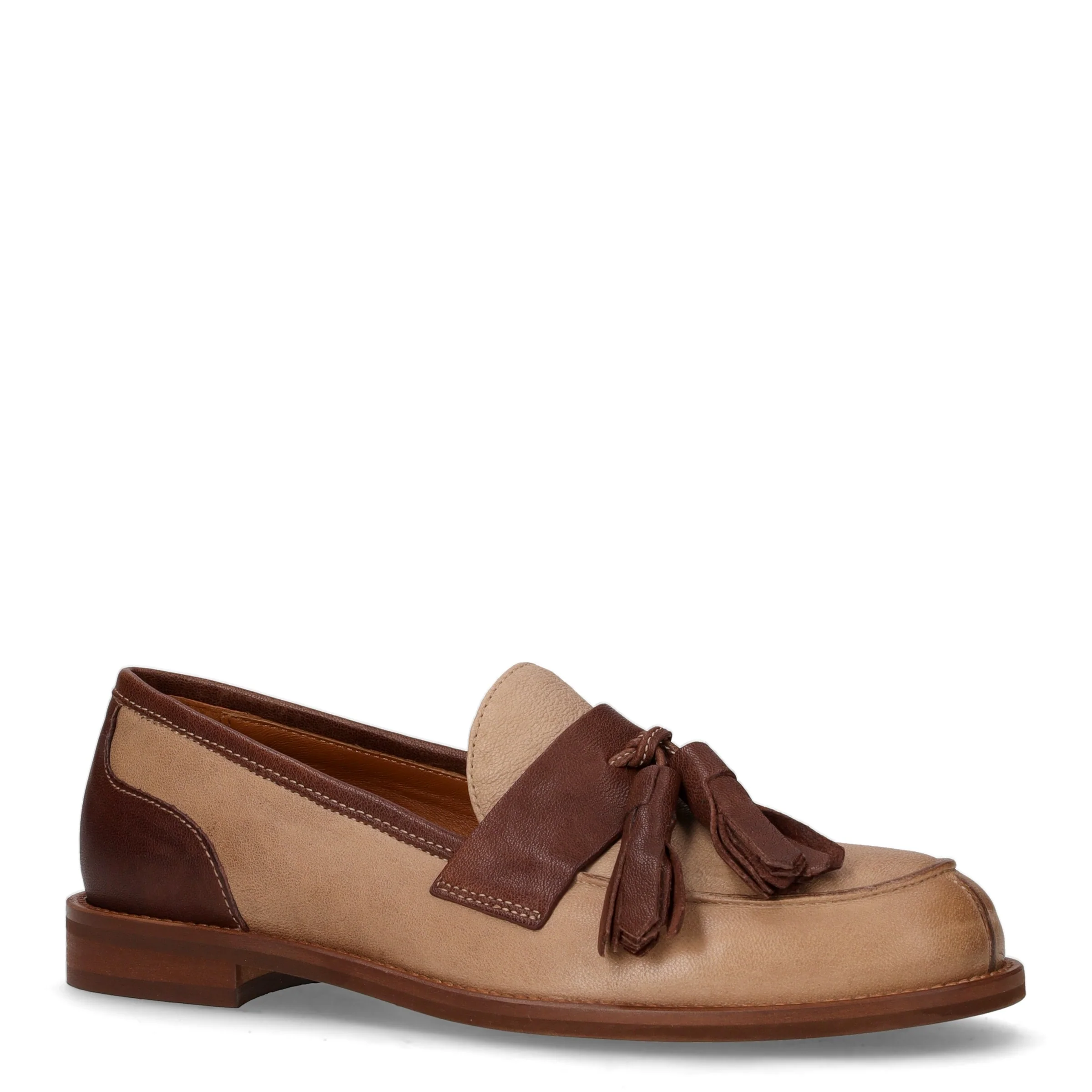 Mocassino in pelle con nappine safari cacao - Image 2