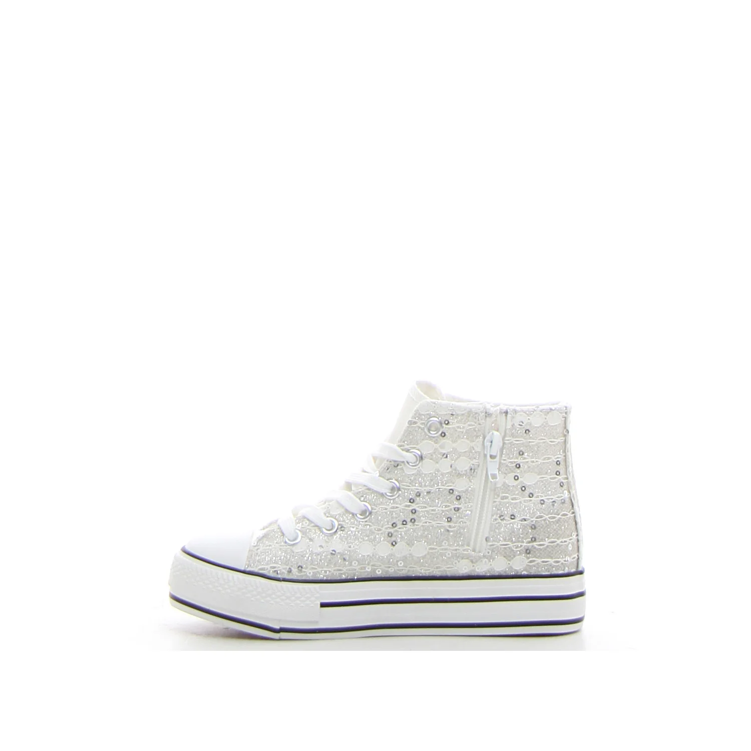 Sneaker bambina bianco paillettes - Image 2