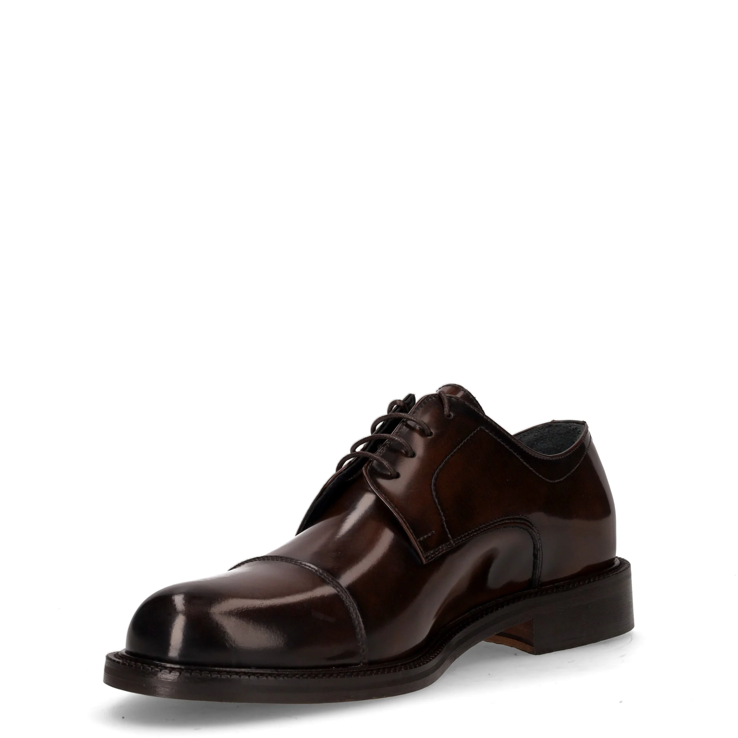 Stringata in pelle cognac - Image 3