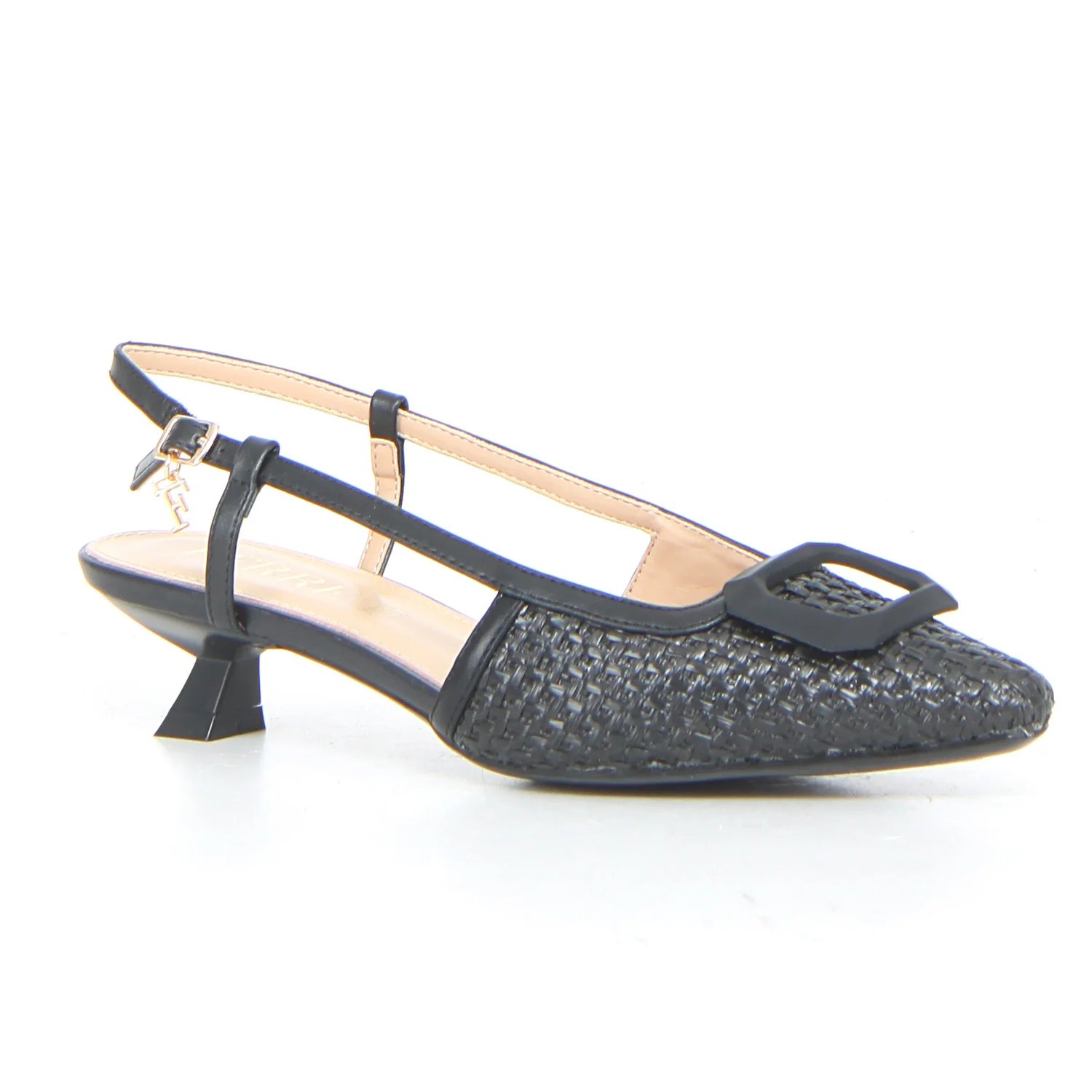 Décolleté slingback a punta black - Image 2