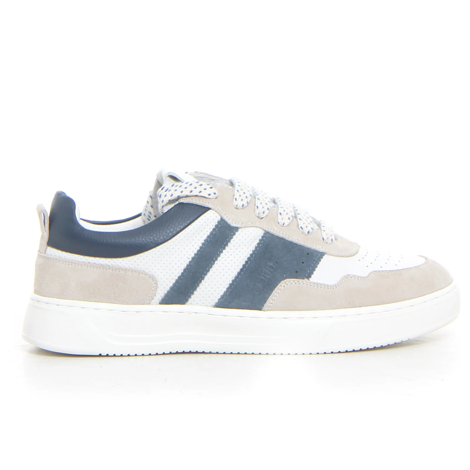 Sneaker beige white blu