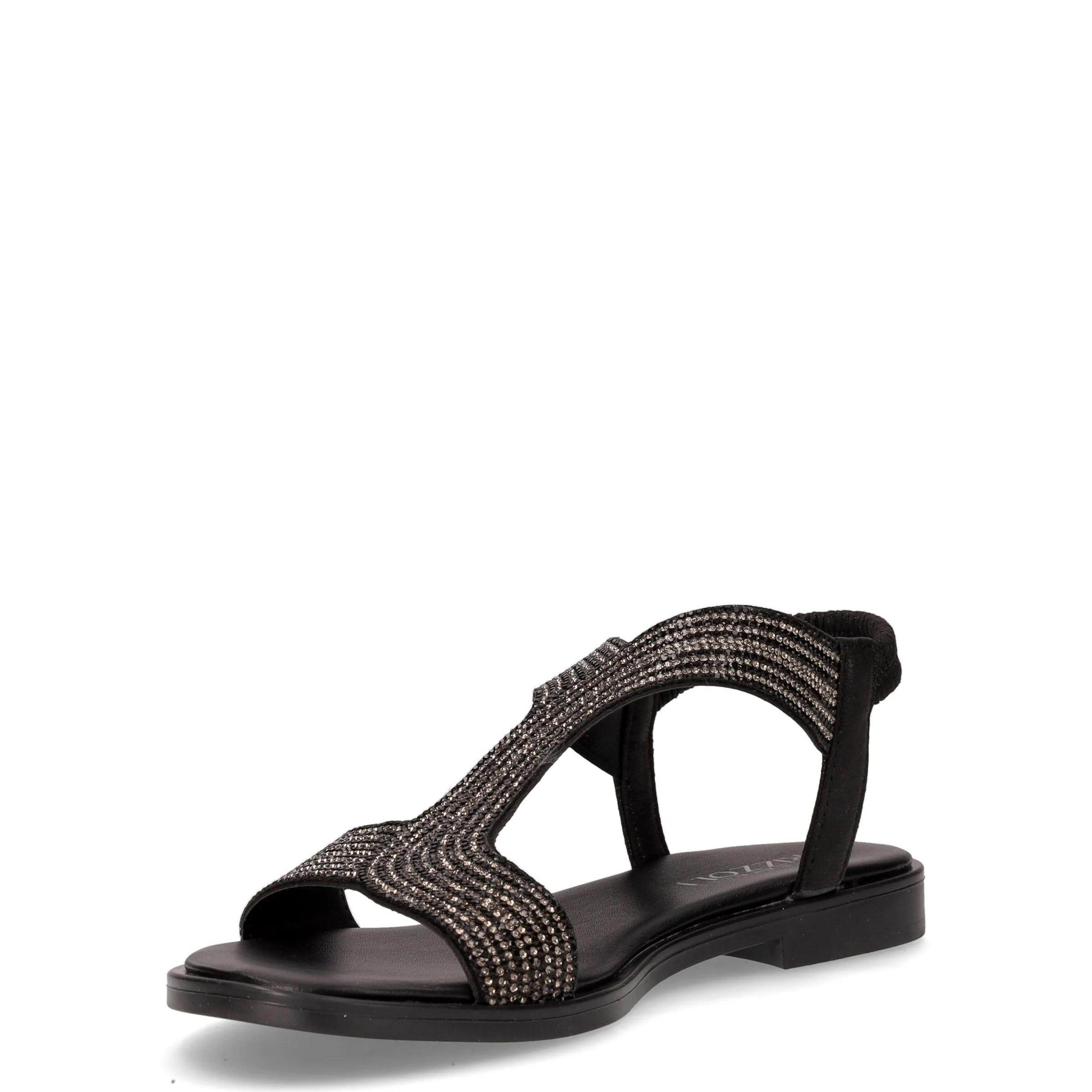 Sandalo con strass nero - Image 3