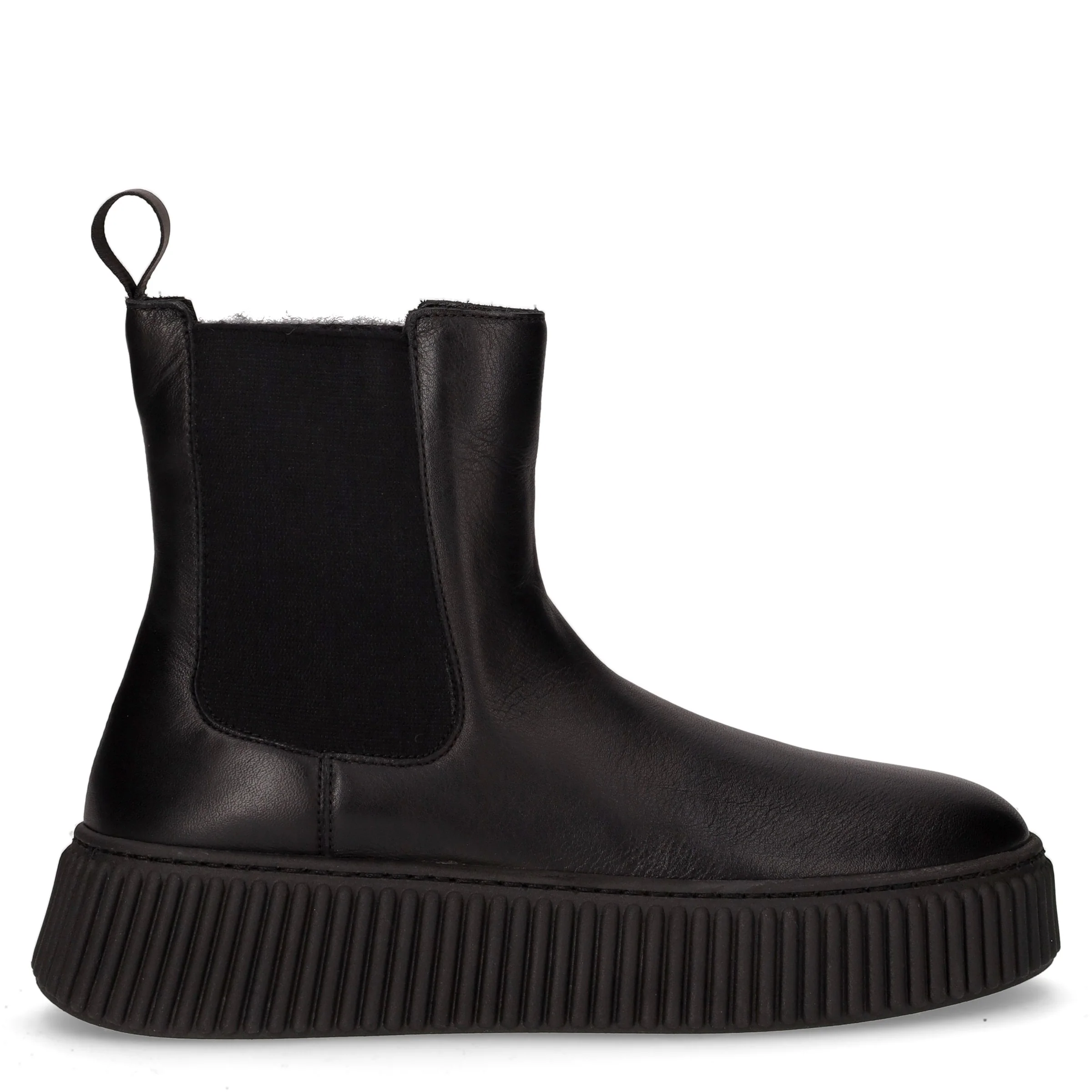 Stivaletto beatles in pelle nero