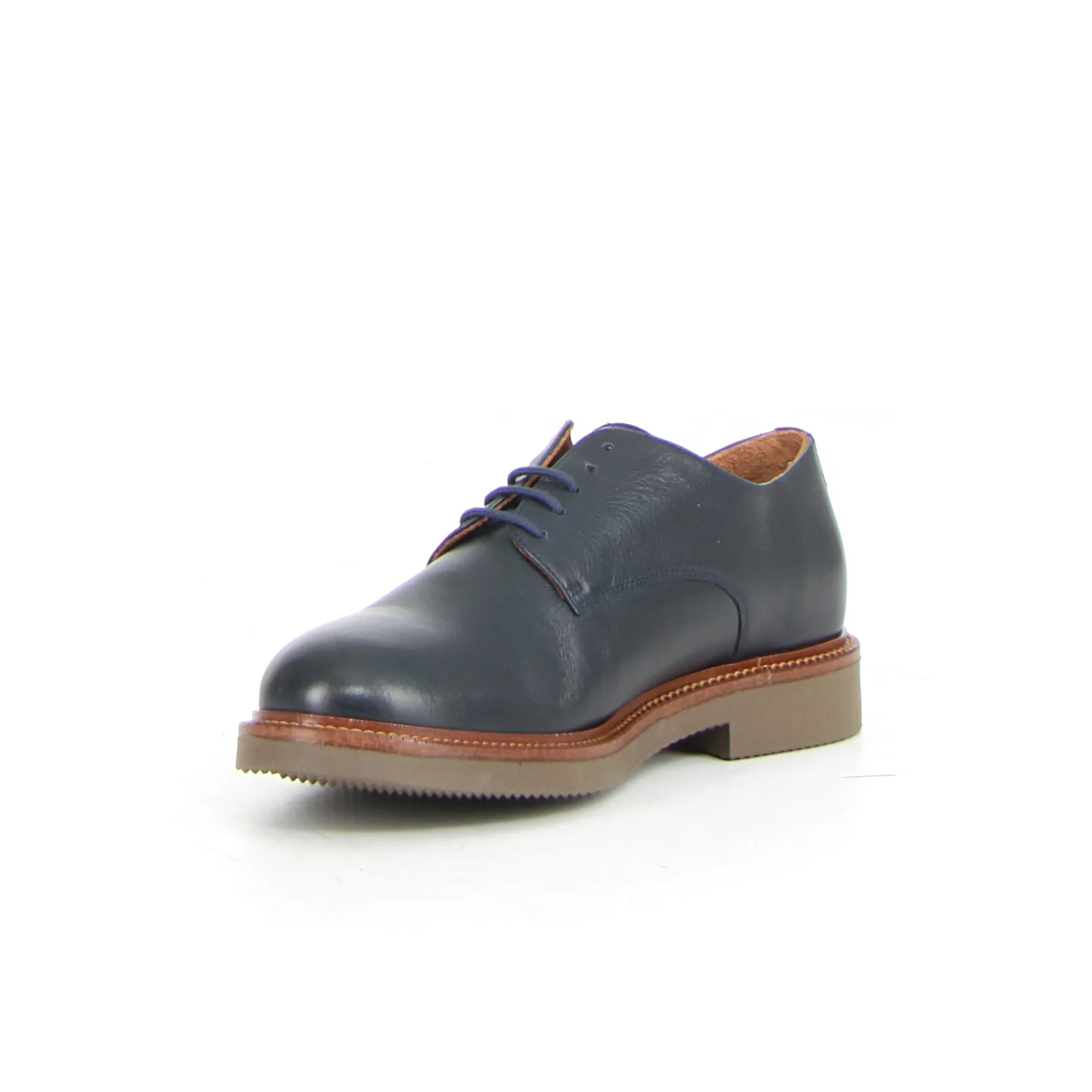 Stringata in pelle blu - Image 3