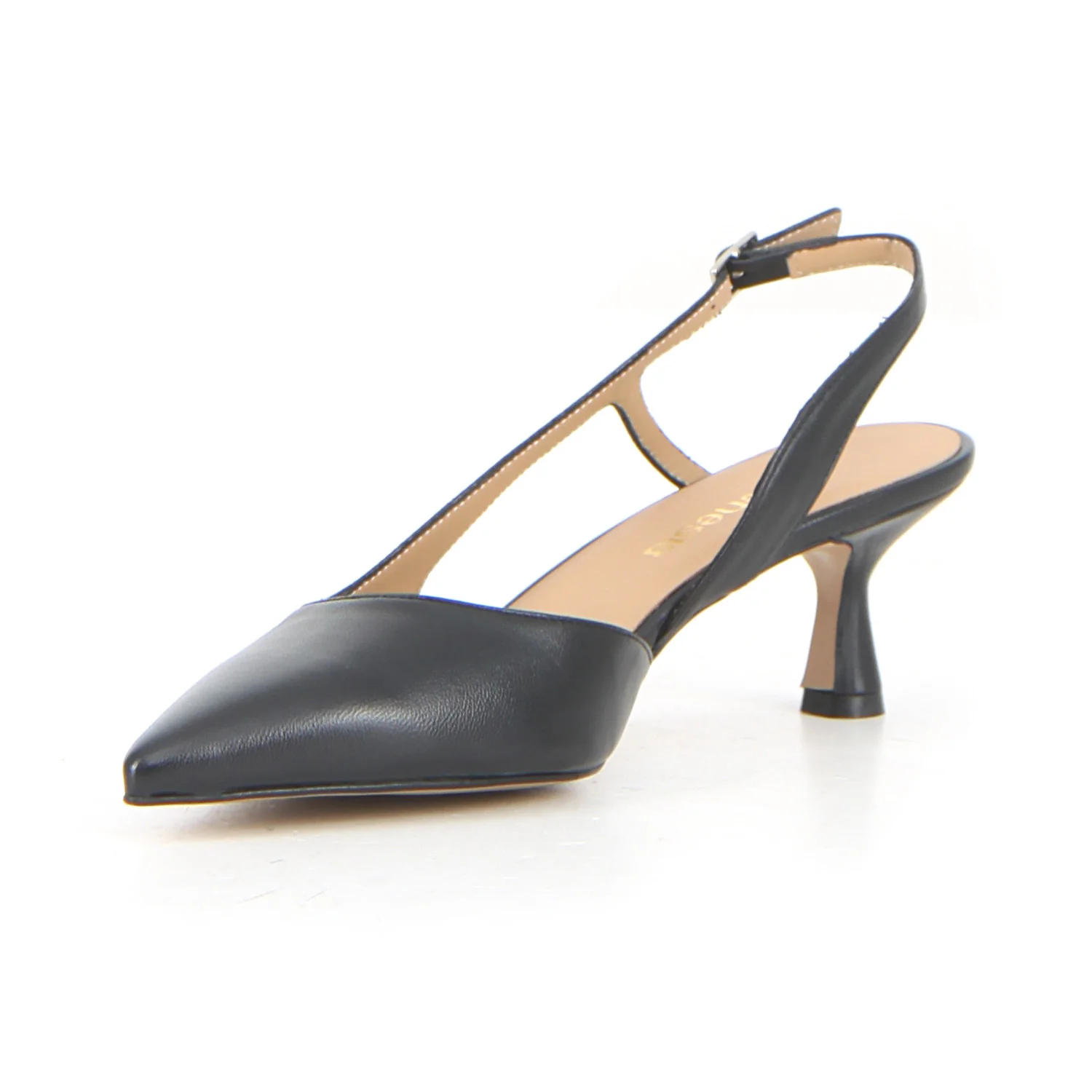 Décolleté slingback a punta nero nappa - Image 3