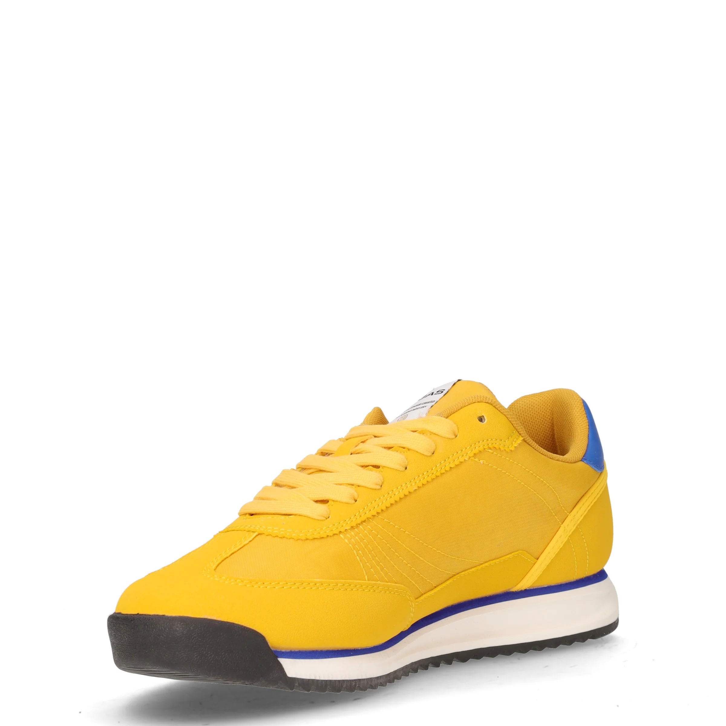 Domingo MIX sneaker in tessuto ed ecopelle giallo nero - Image 3
