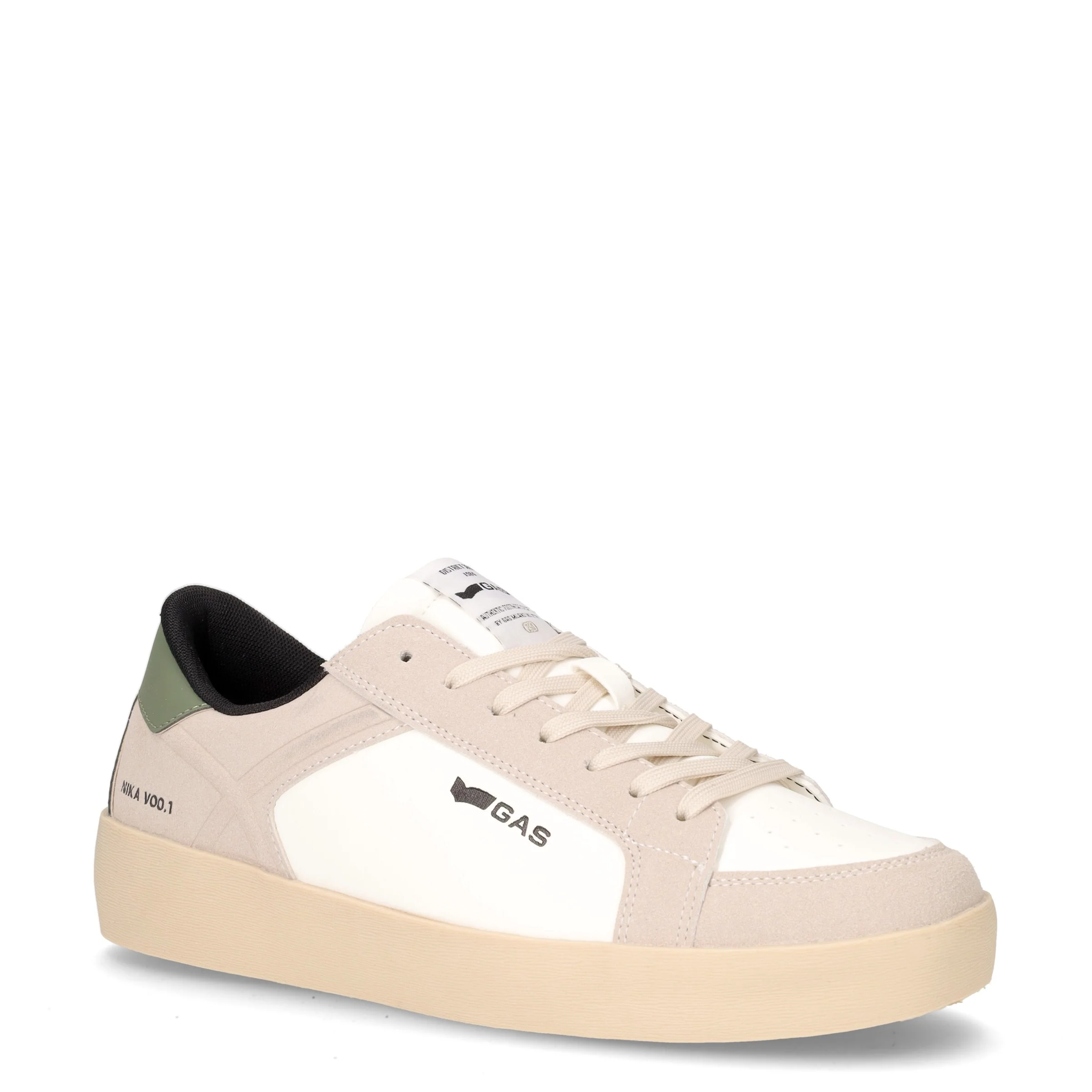 Nika LTH sneaker in ecopelle bianco verde militare - Image 2