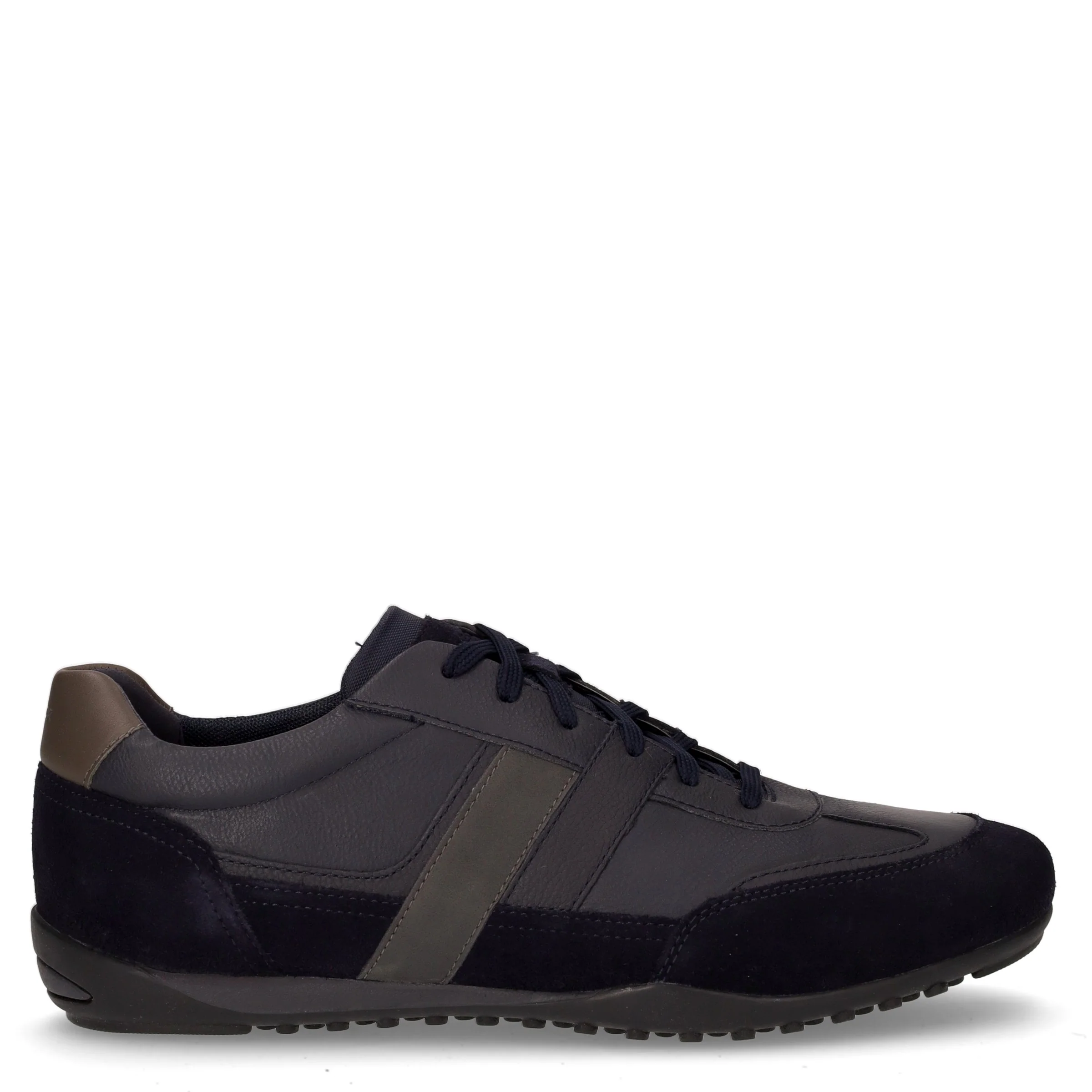 Wells scarpa sportiva in pelle e tessuto blu navy
