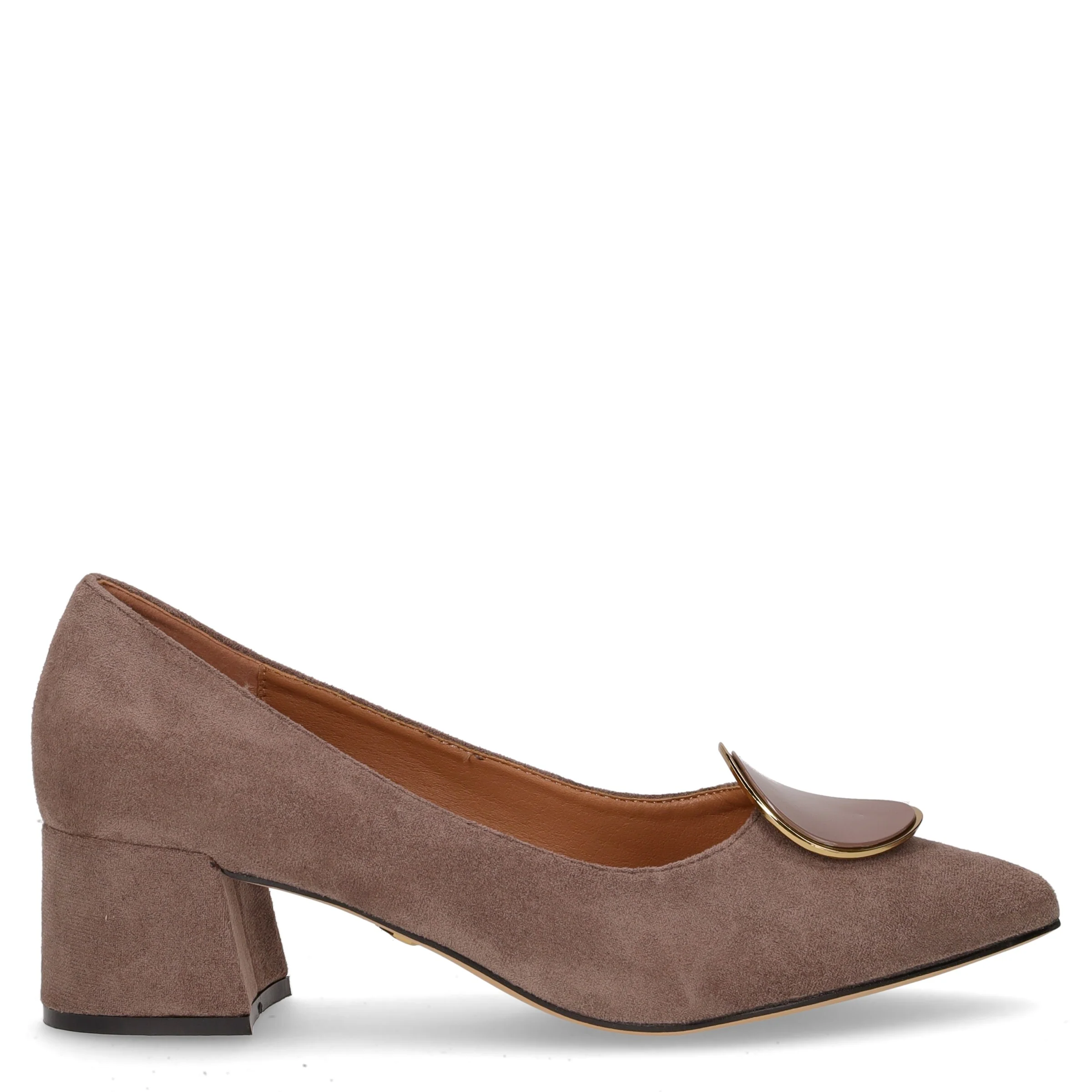 Décolleté in ecopelle taupe