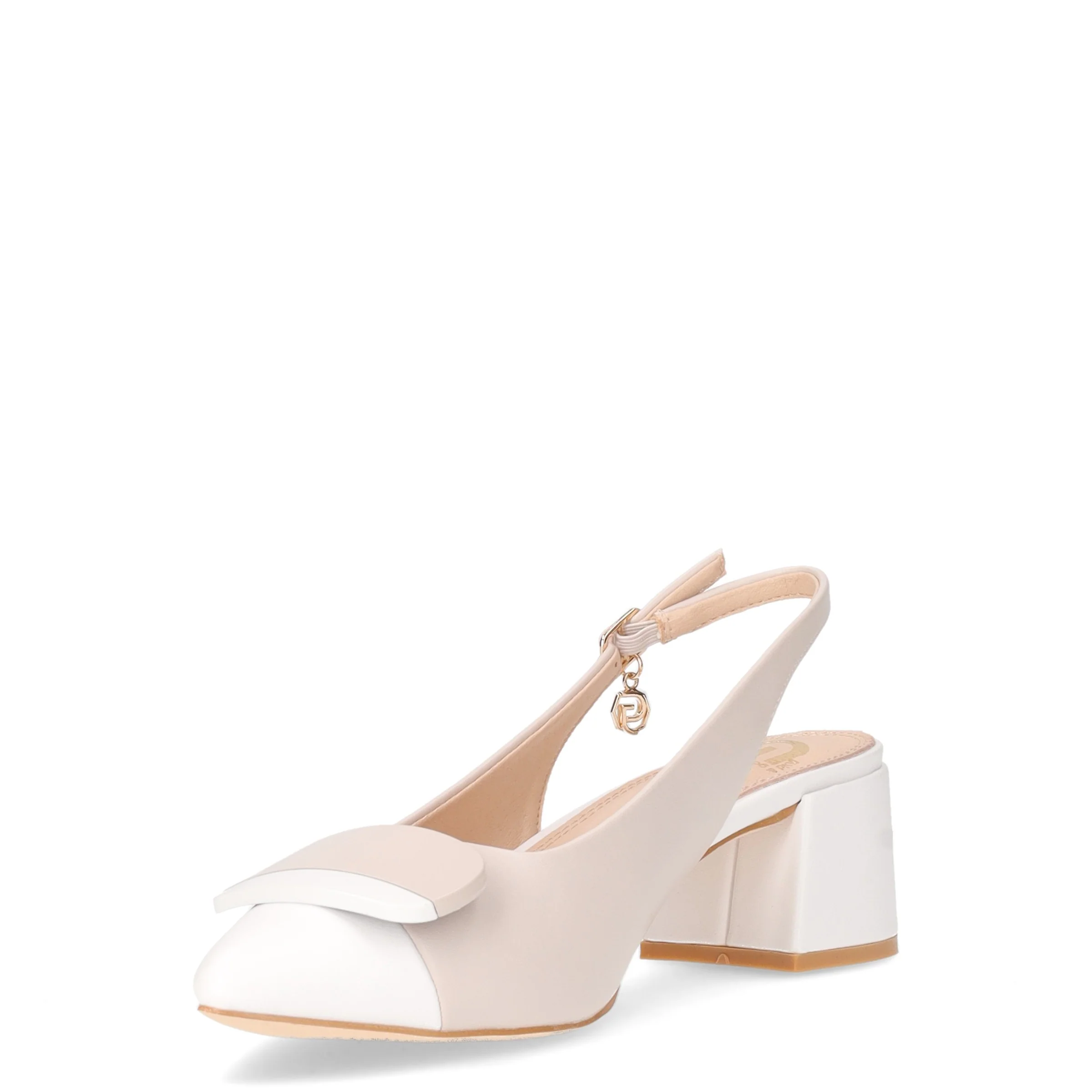 Décolleté slingback bianco beige - Image 3