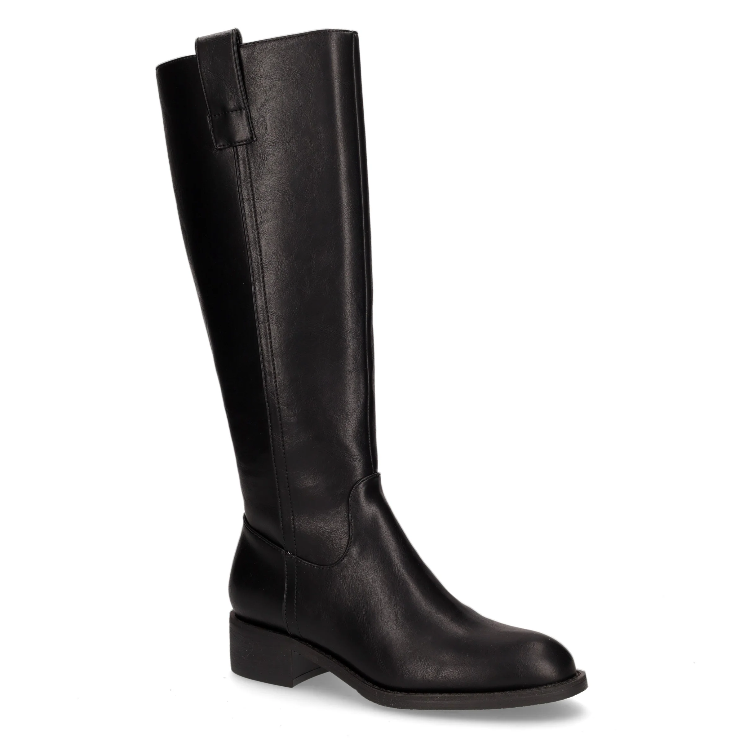 Stivale in ecopelle con zip nero - Image 2